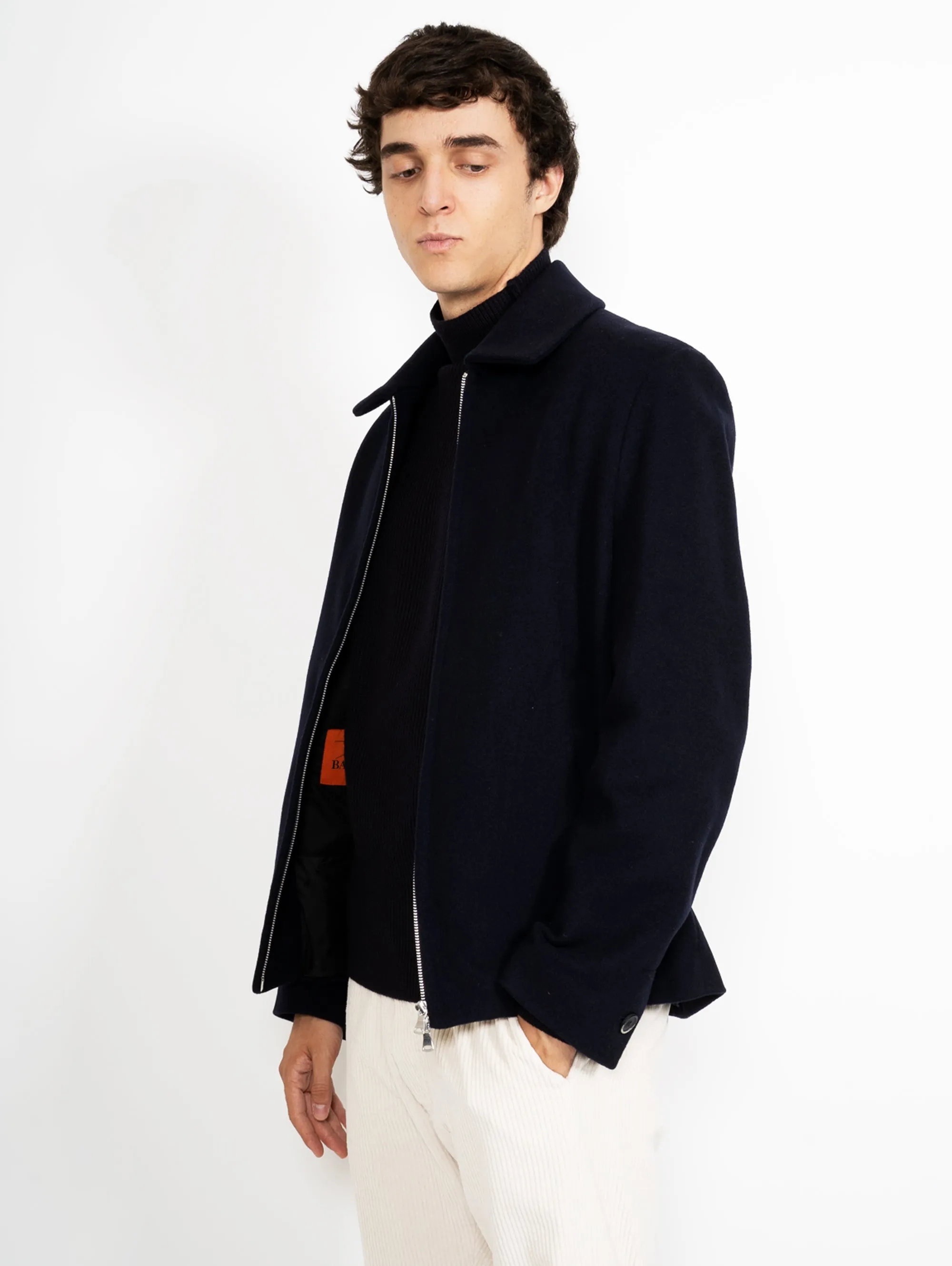 Giacca Sportiva con Zip Gafaro Blu Navy