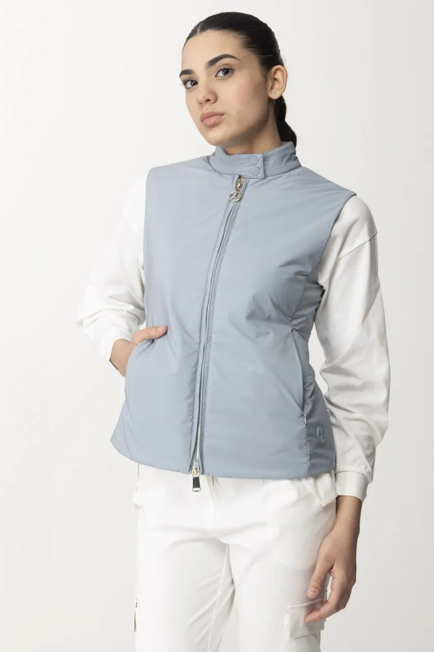 Gilet con zip Azzurro