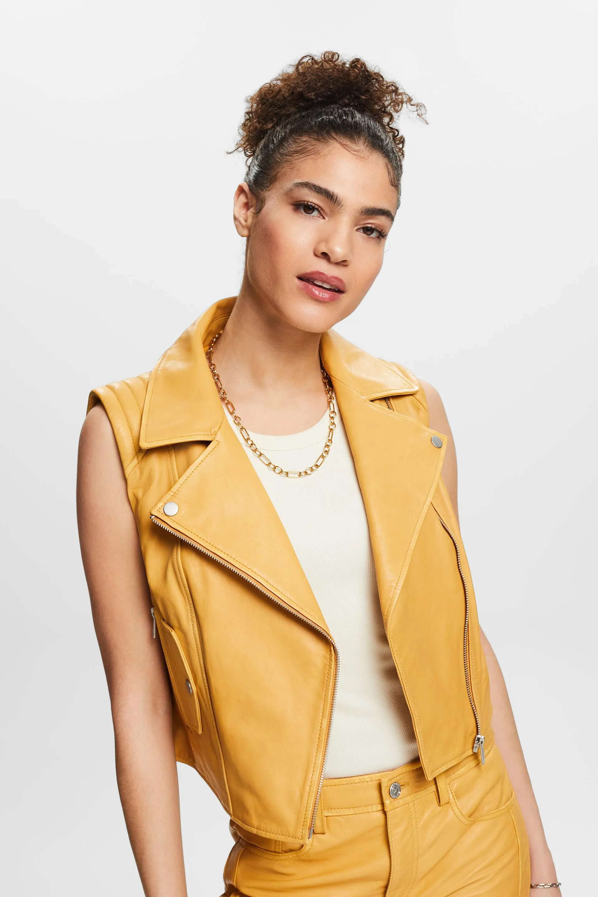 Gilet da motociclista in pelle