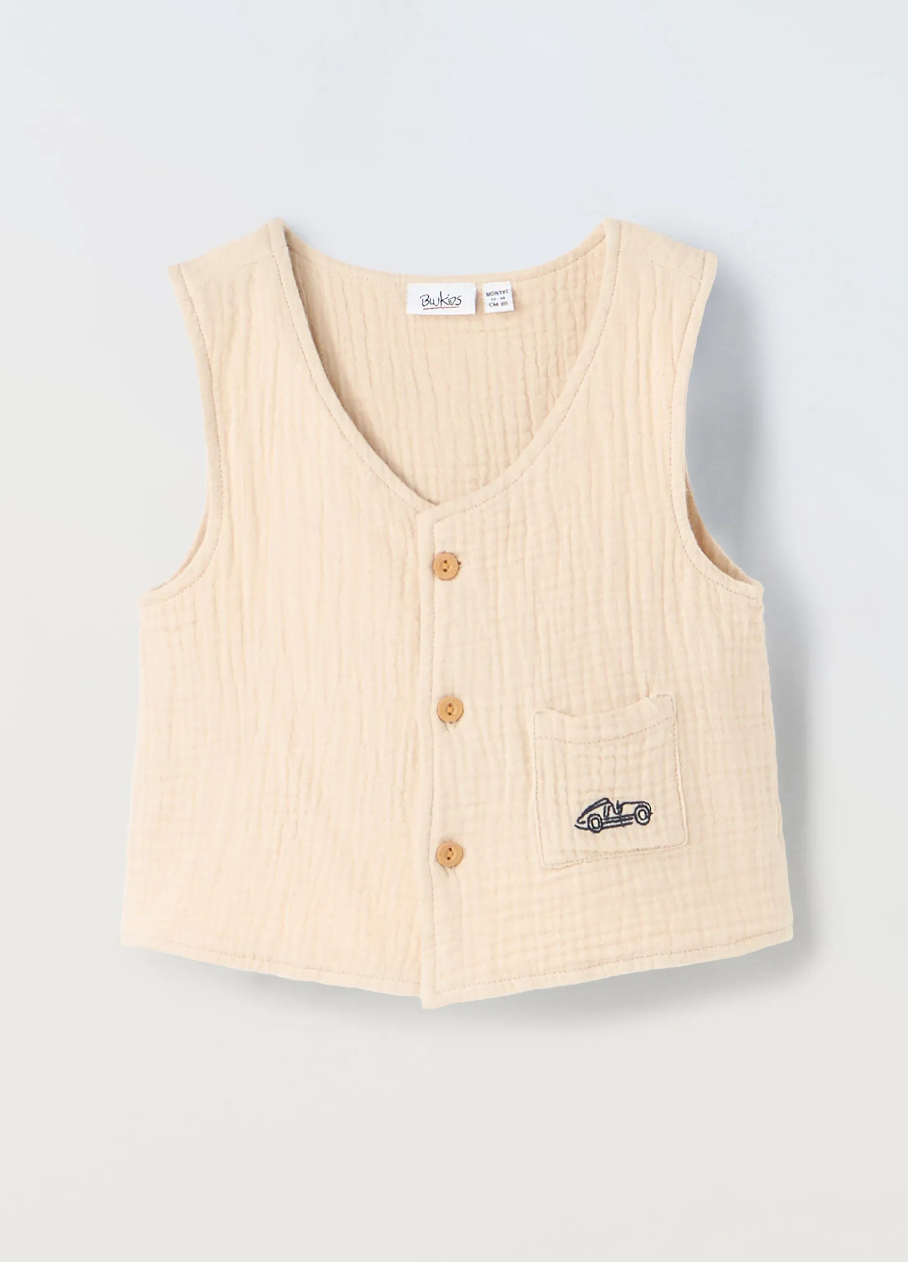Gilet in puro cotone neonato