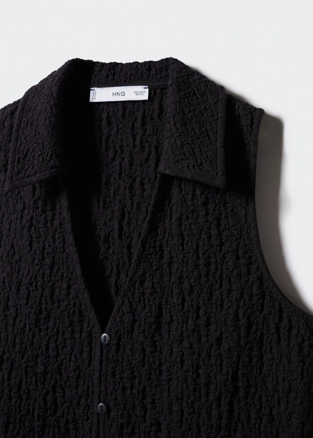 Gilet texture collo polo