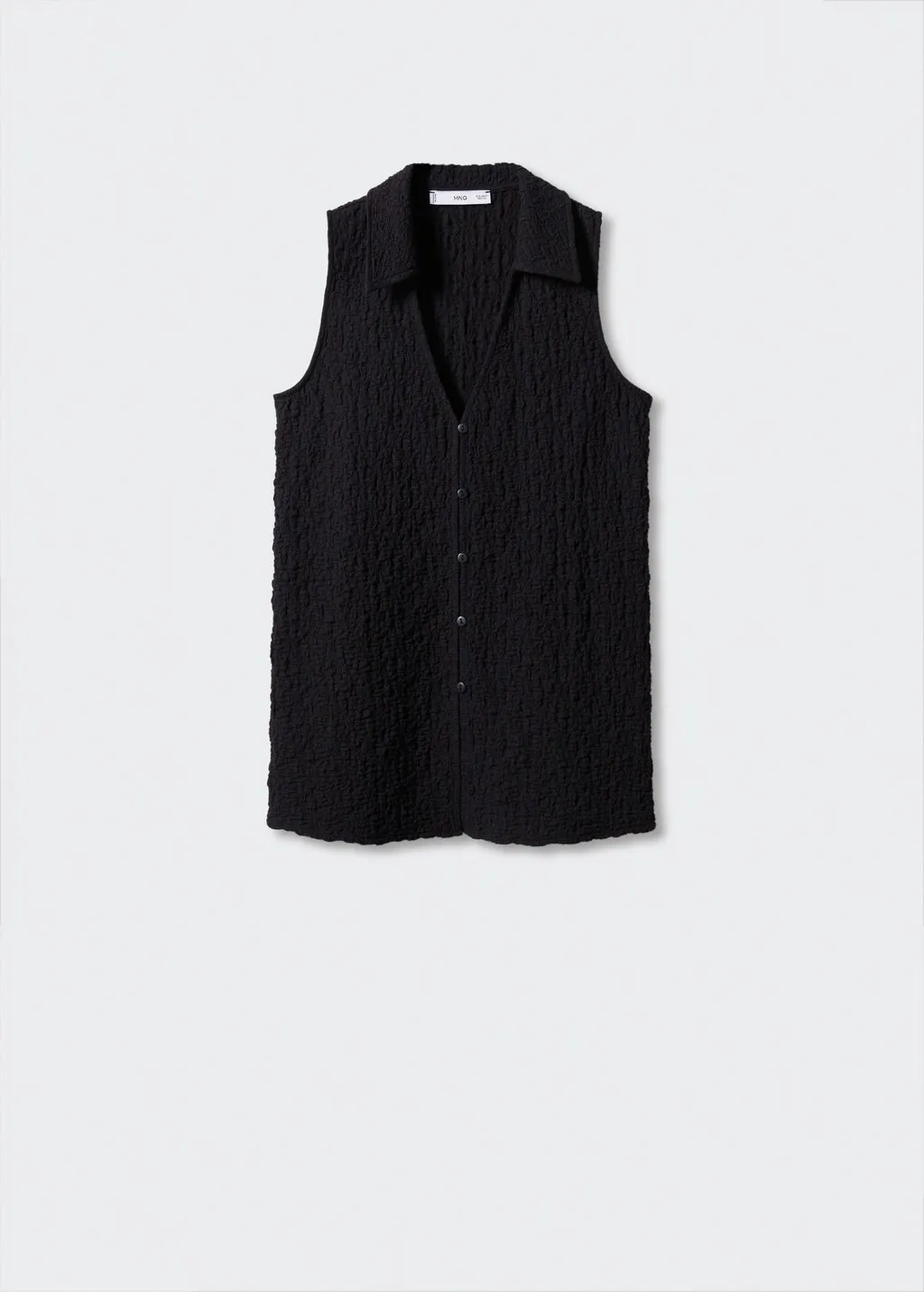 Gilet texture collo polo