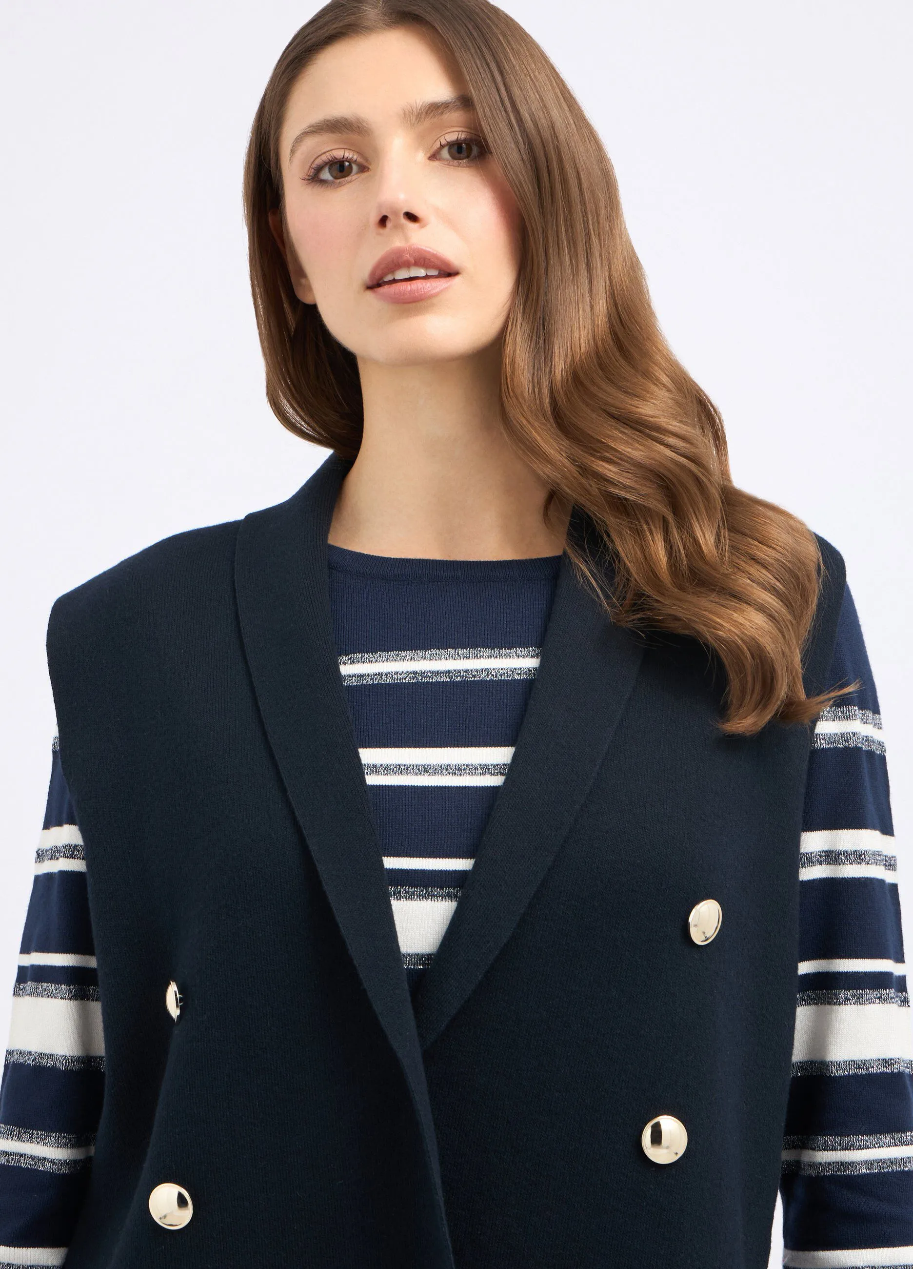Gilet tricot doppiopetto donna