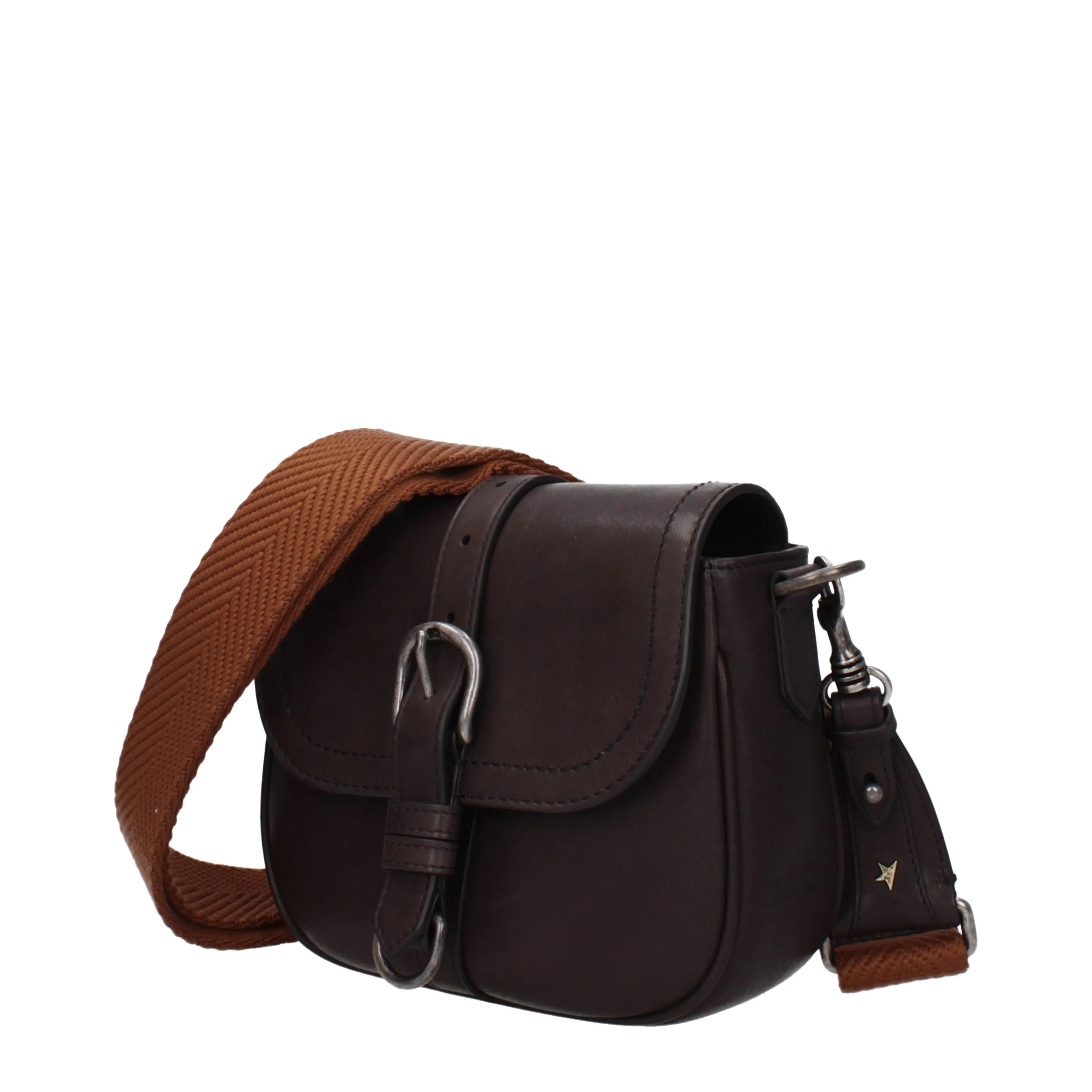 Golden Goose Borse a Tracolla Sally Donna Pelle Marrone/Testa di Moro