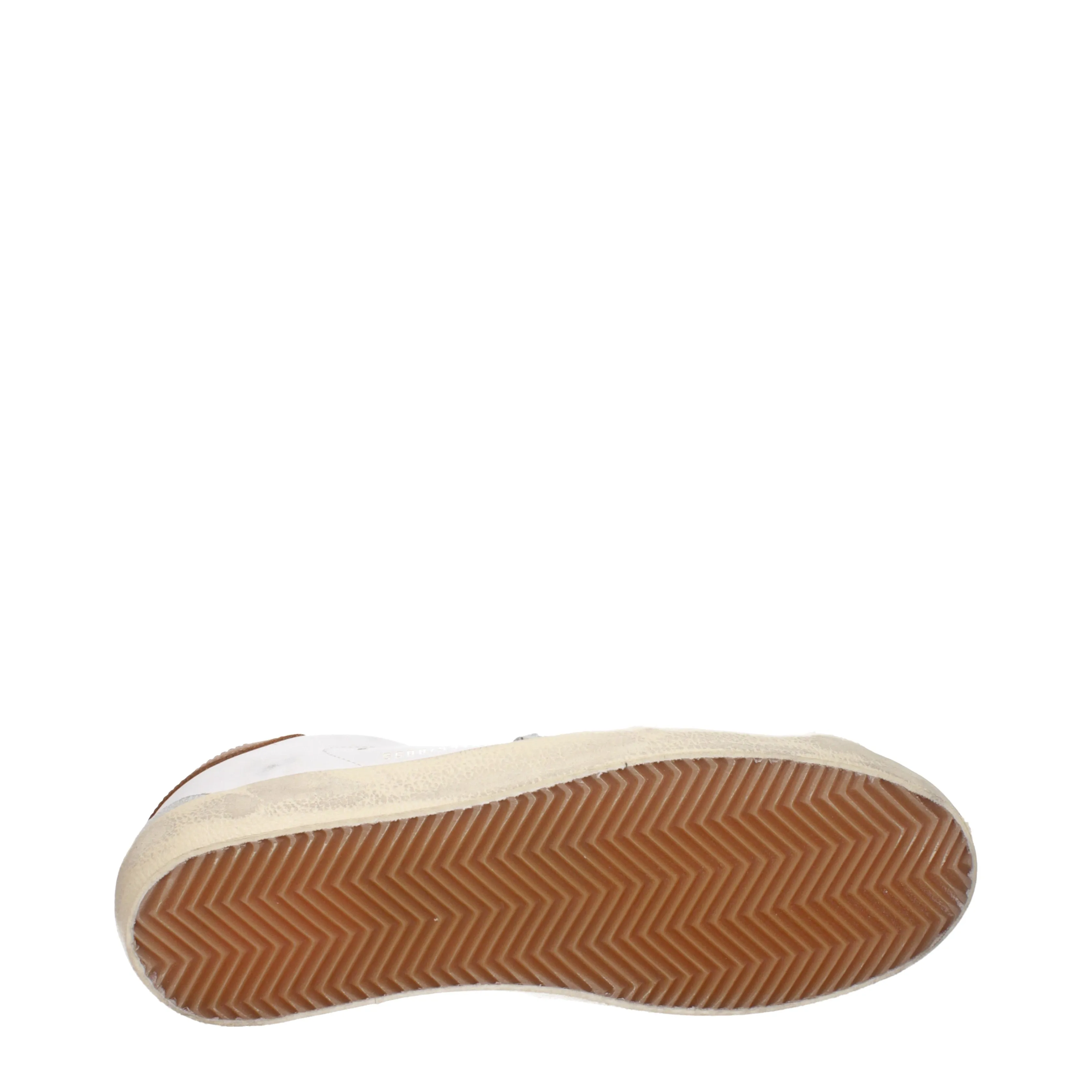 Golden Goose Sneakers Super star Uomo Pelle Bianco/Marrone Chiaro