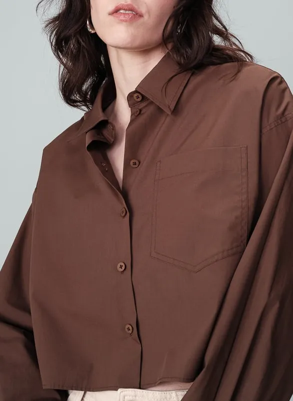  GRACE ET MILA   NIAMITA - Camicia corta in cotone | Marrone