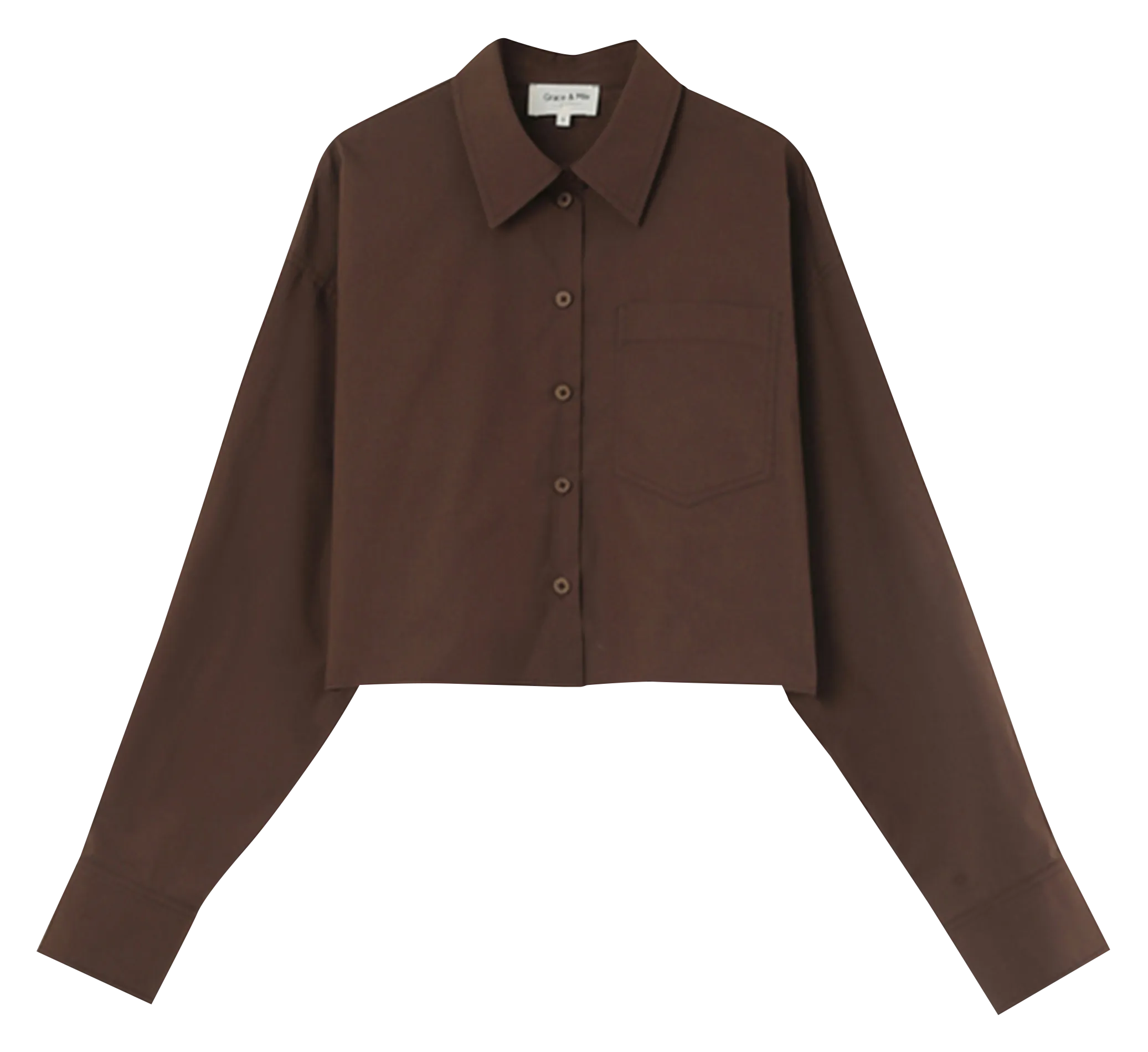 GRACE ET MILA   NIAMITA - Camicia corta in cotone | Marrone