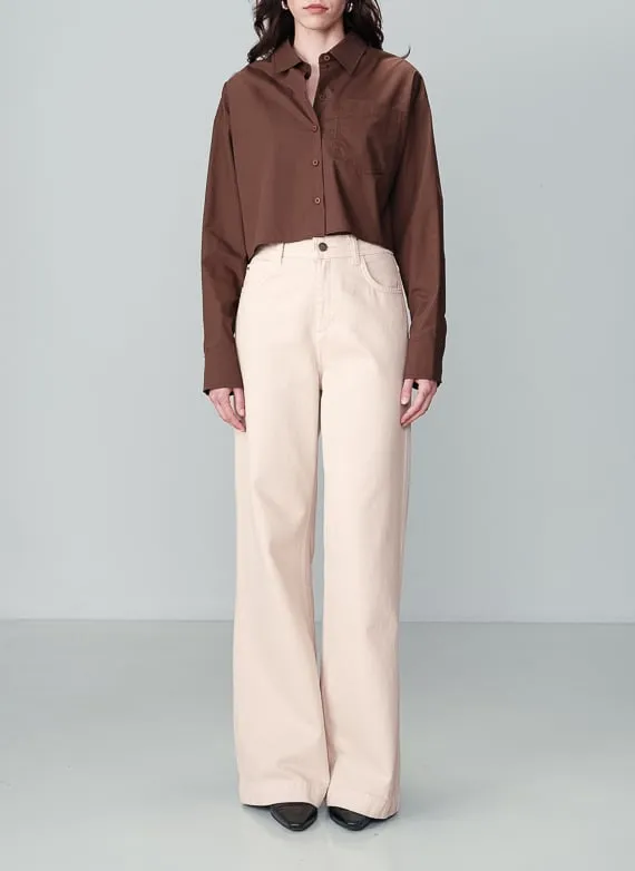  GRACE ET MILA   NIAMITA - Camicia corta in cotone | Marrone