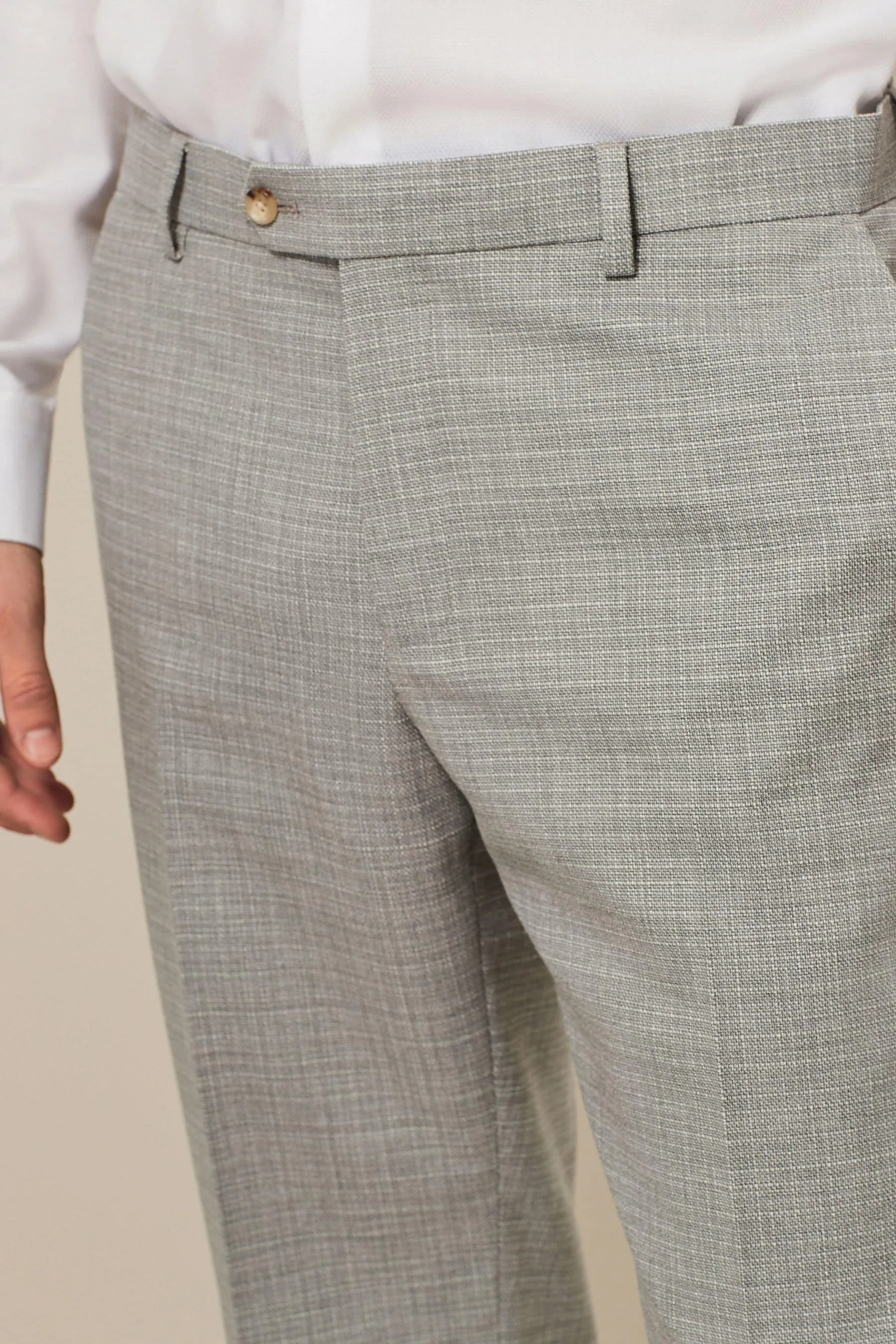 Grigio  - Vestibilità sartoriale - Pantaloni da completo testurizzato