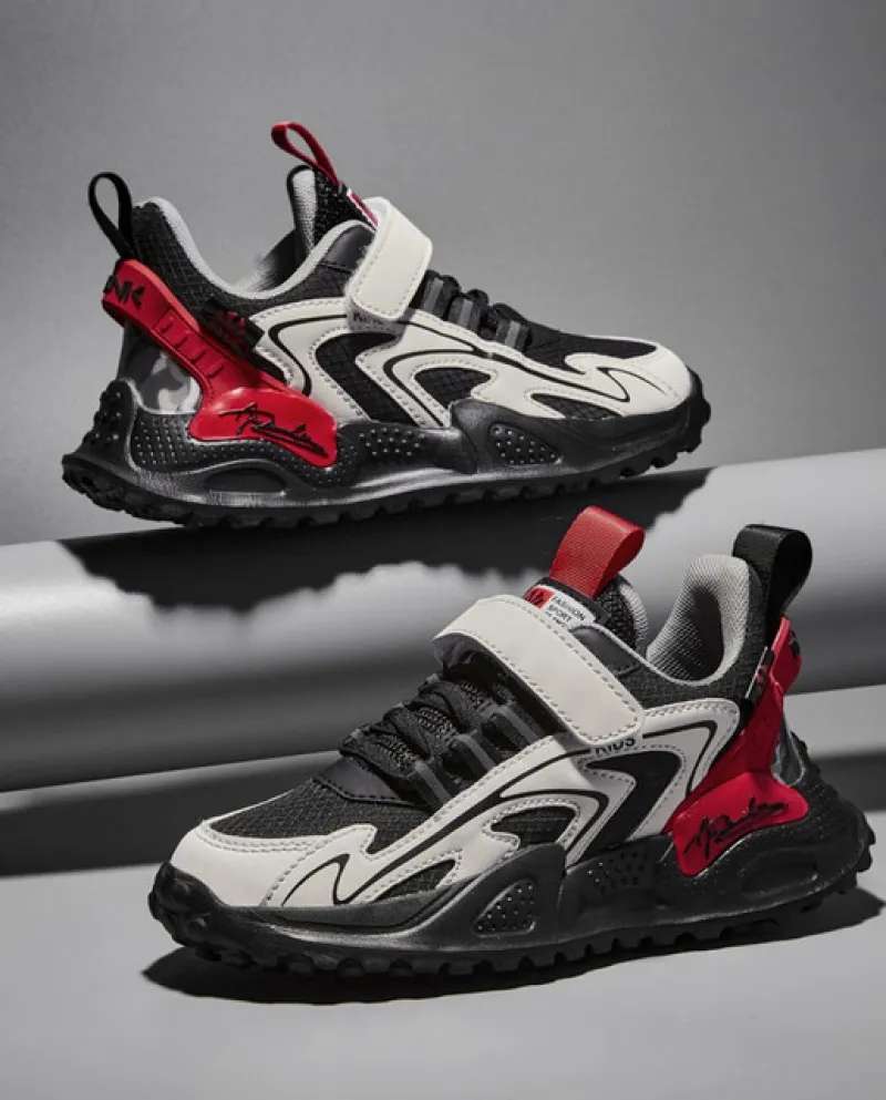 Gthmb Scarpe da ginnastica per bambini Scarpe casual per scarpe da tennis per bambini piatte con scarpe da corsa sportive traspi