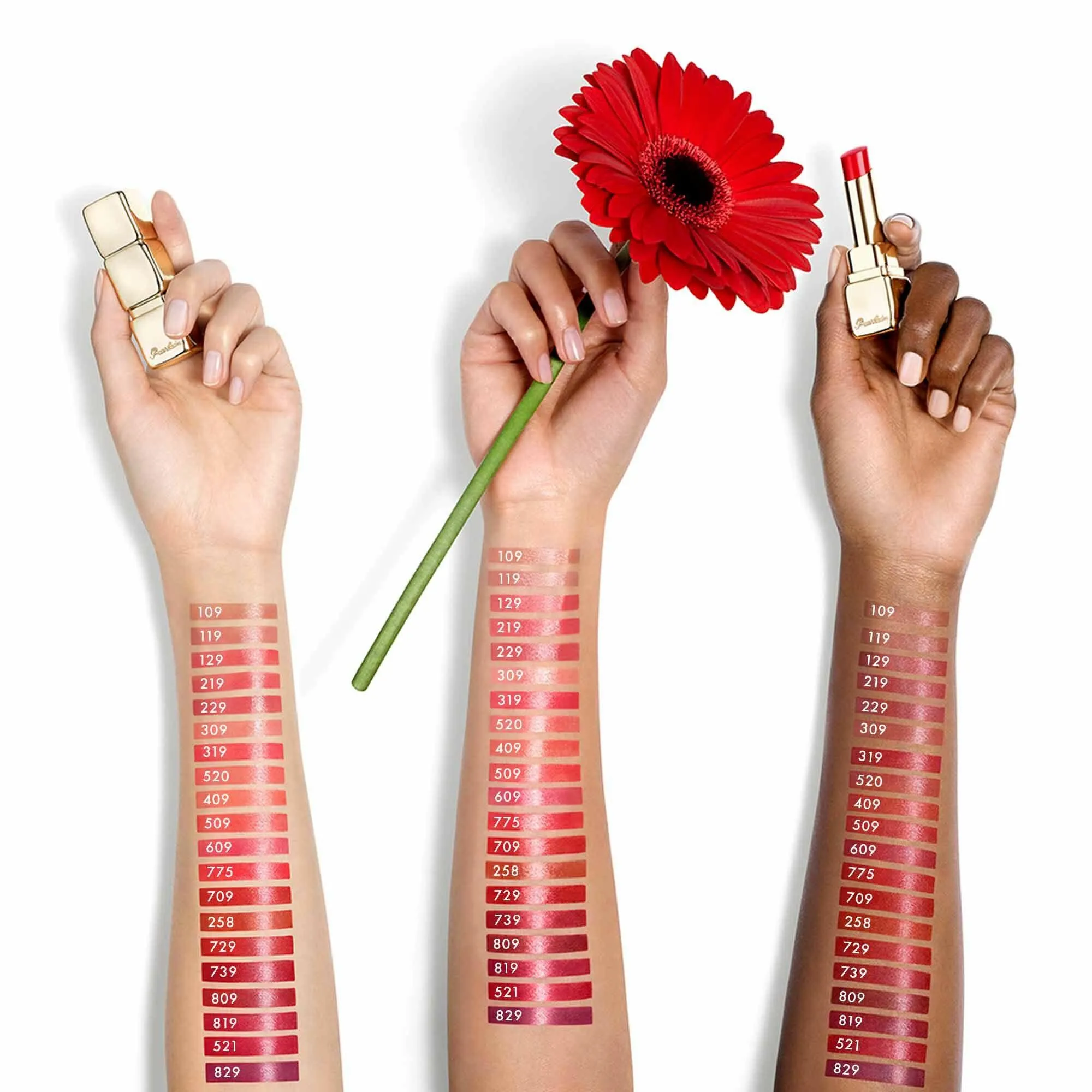 GUERLAIN   KissKiss Shine Bloom - Rossetto lucido con 95 di ingredienti di origine naturale |  - 229 PETAL BLUSH