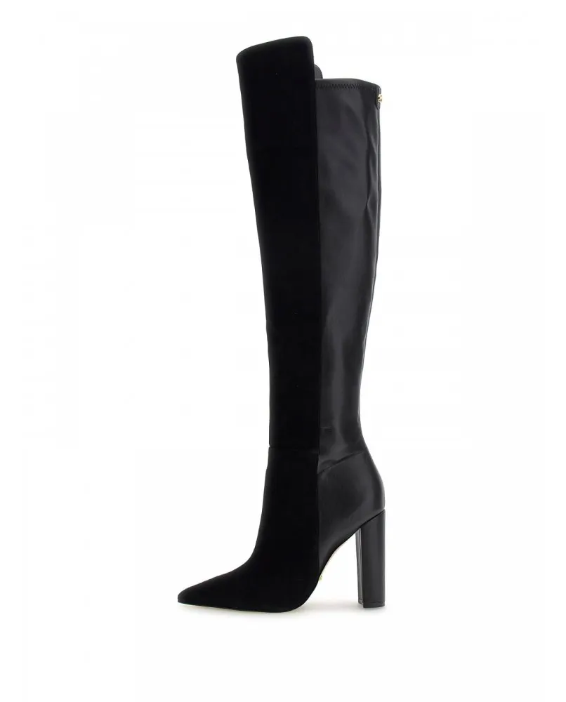 GUESS FL8SEASUE11 stivale tacco pelle nero