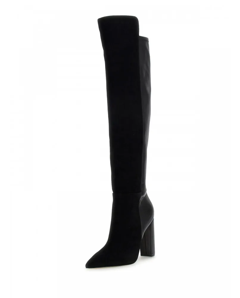 GUESS FL8SEASUE11 stivale tacco pelle nero
