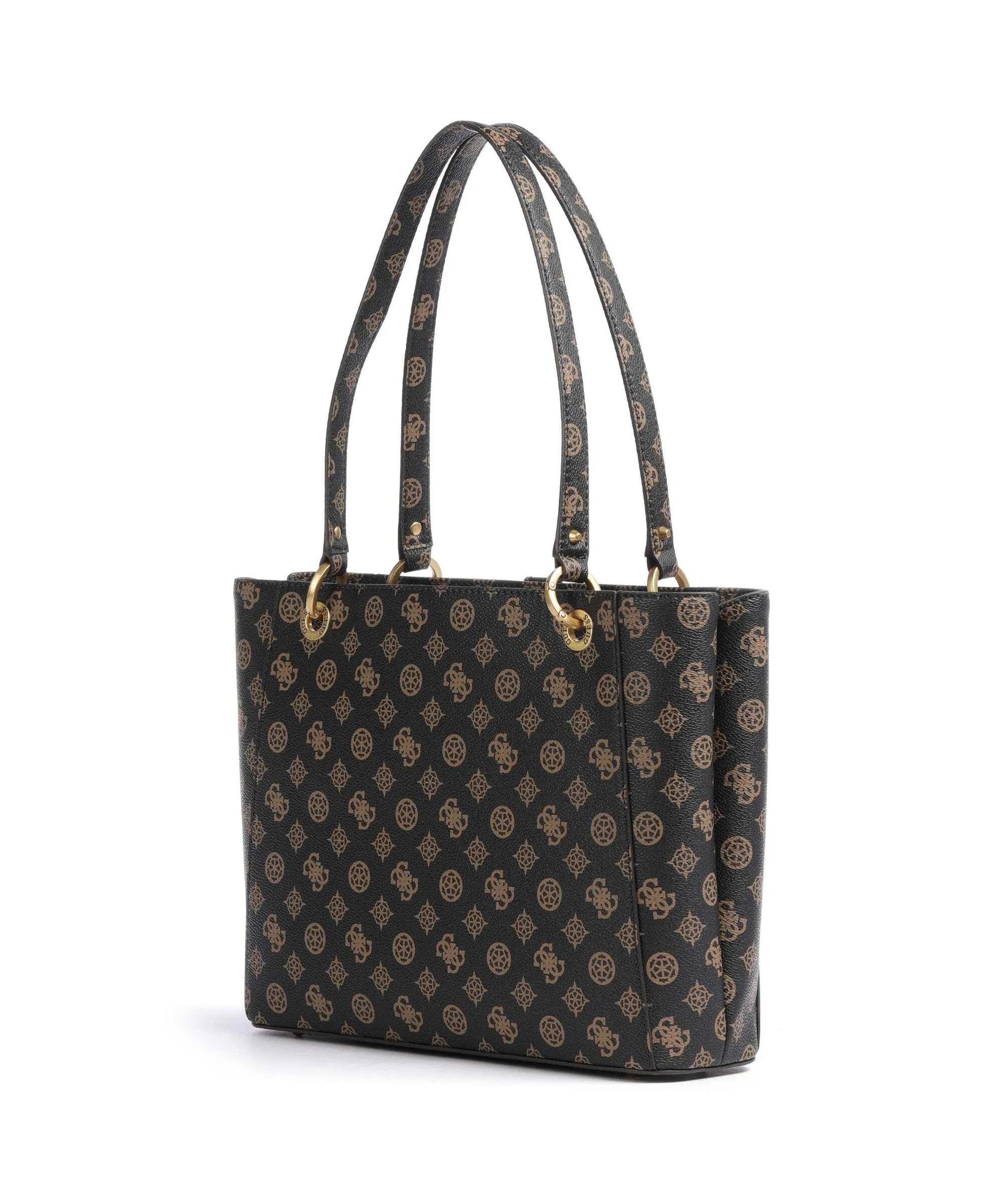  Guess Kuba Borsa shopper pelle sintetica marrone scuro  