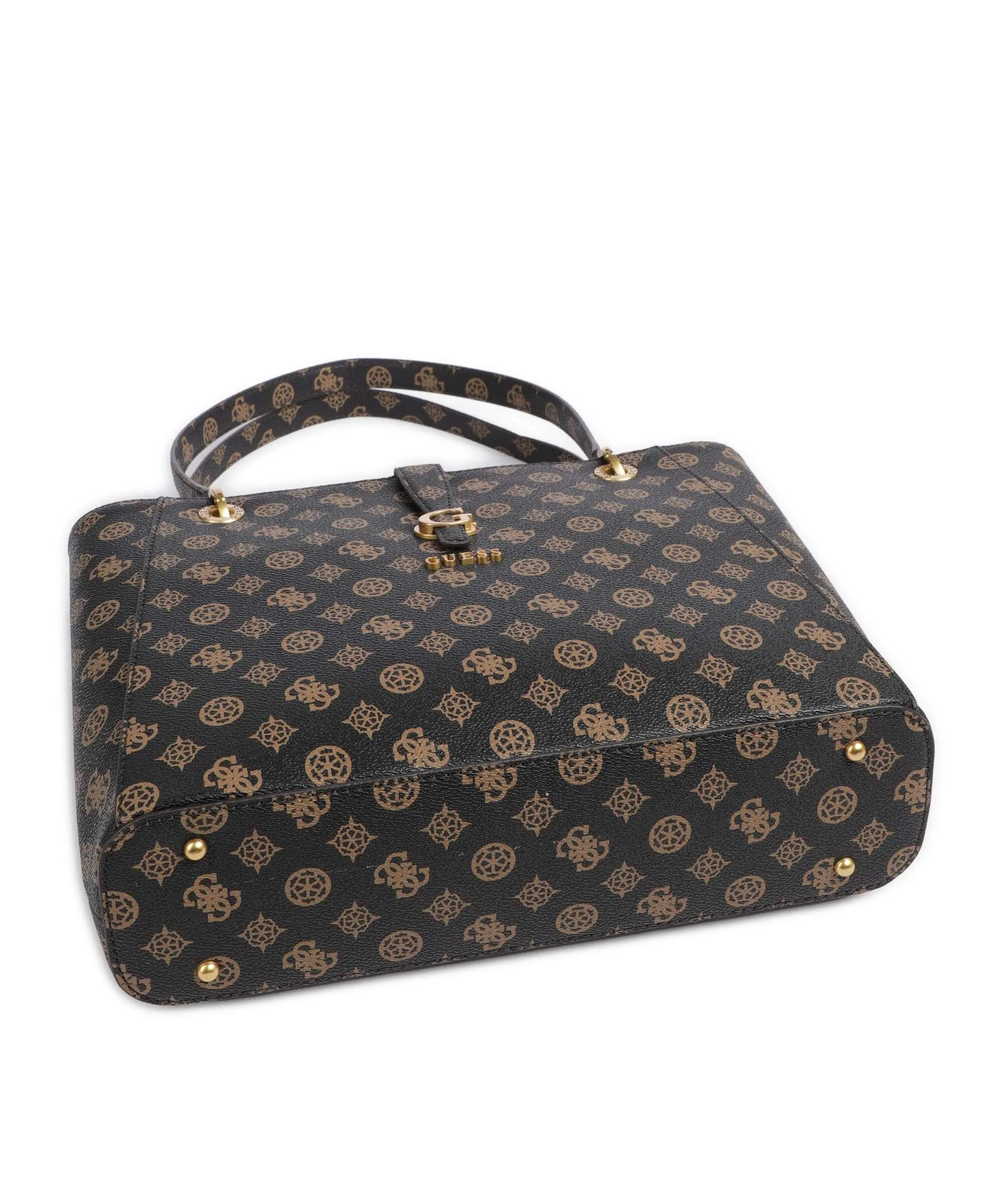  Guess Kuba Borsa shopper pelle sintetica marrone scuro  