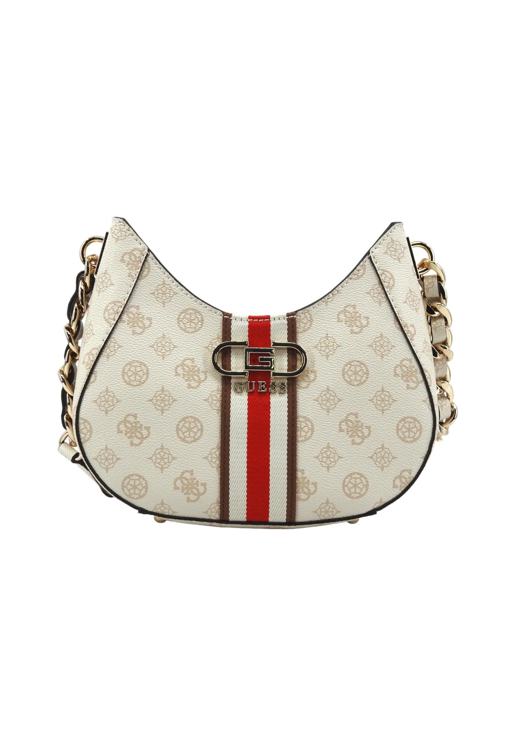 GUESS Nelka Borsa Tracolla Donna Cream Logo PG930712
