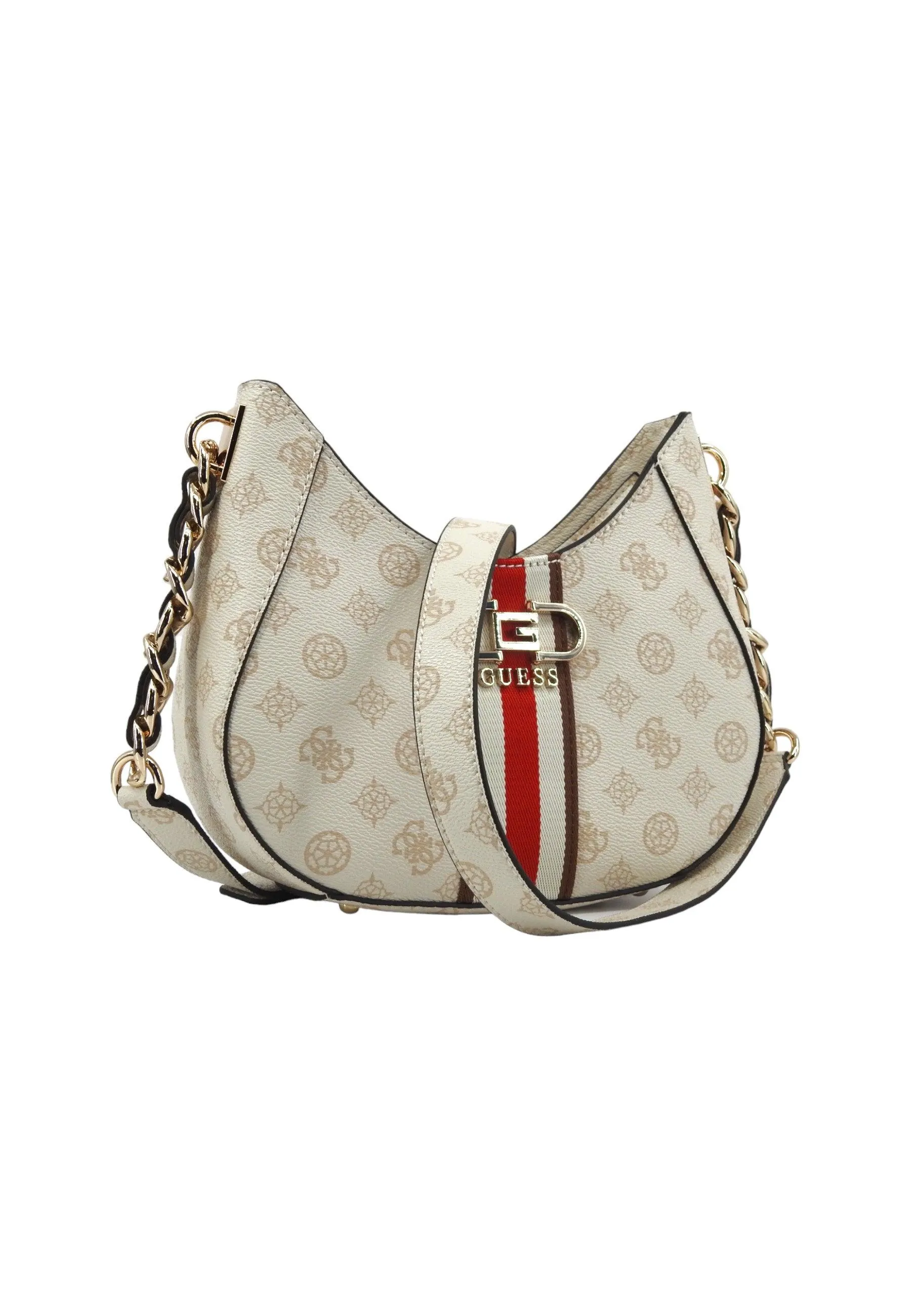 GUESS Nelka Borsa Tracolla Donna Cream Logo PG930712