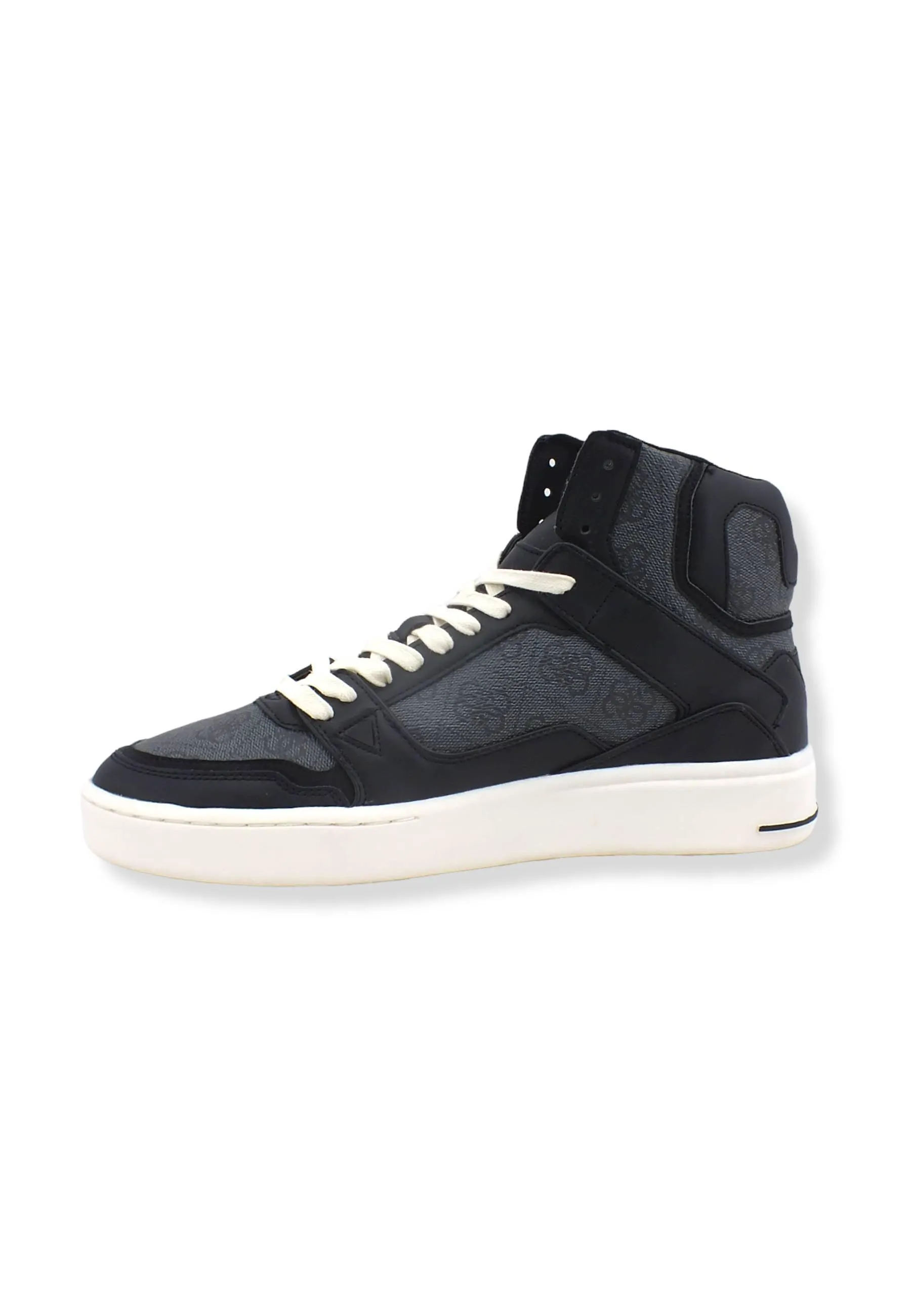 GUESS Sneaker Hi Bicolor Loghi Uomo Black Coal FM7VBMELL12