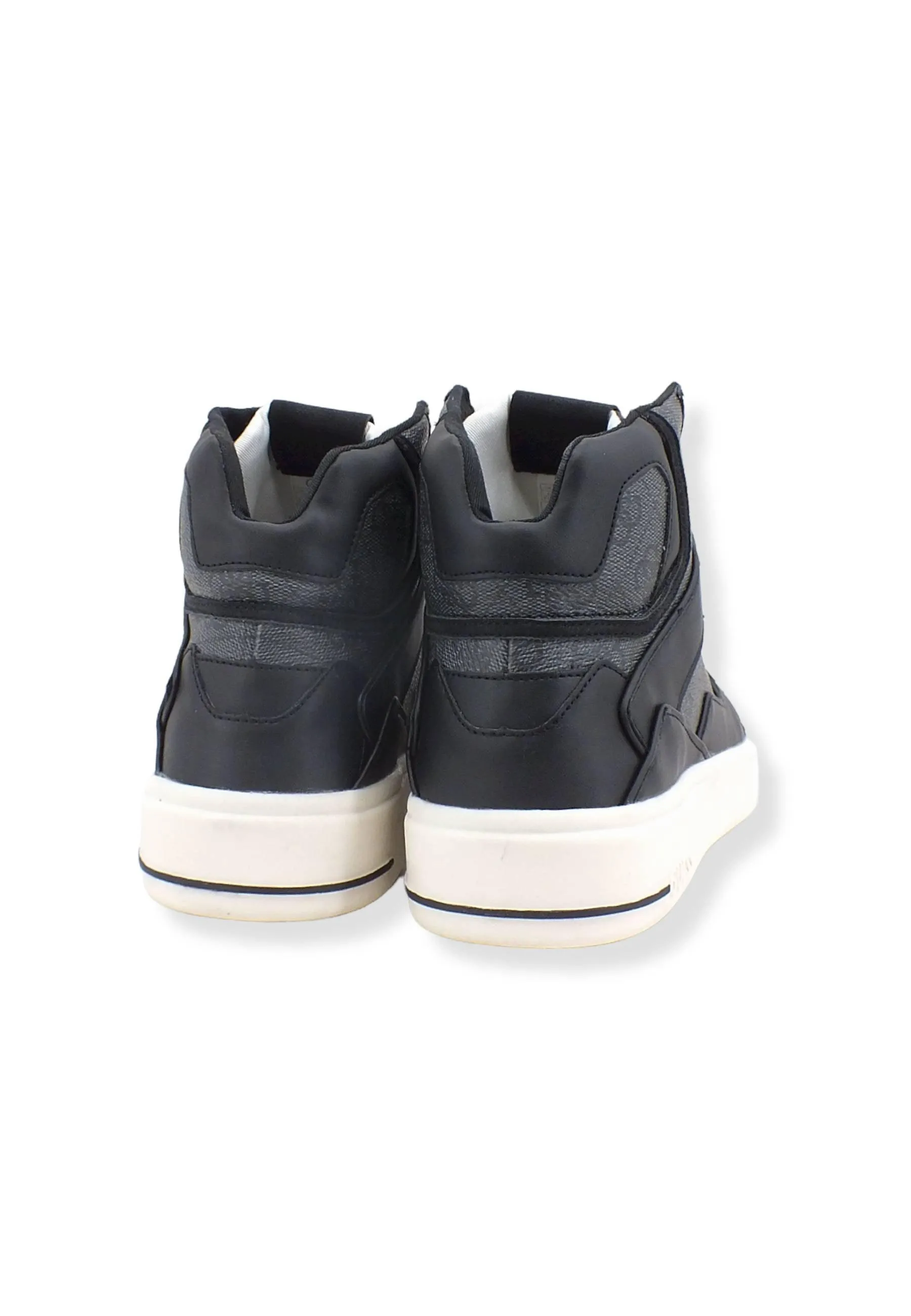 GUESS Sneaker Hi Bicolor Loghi Uomo Black Coal FM7VBMELL12