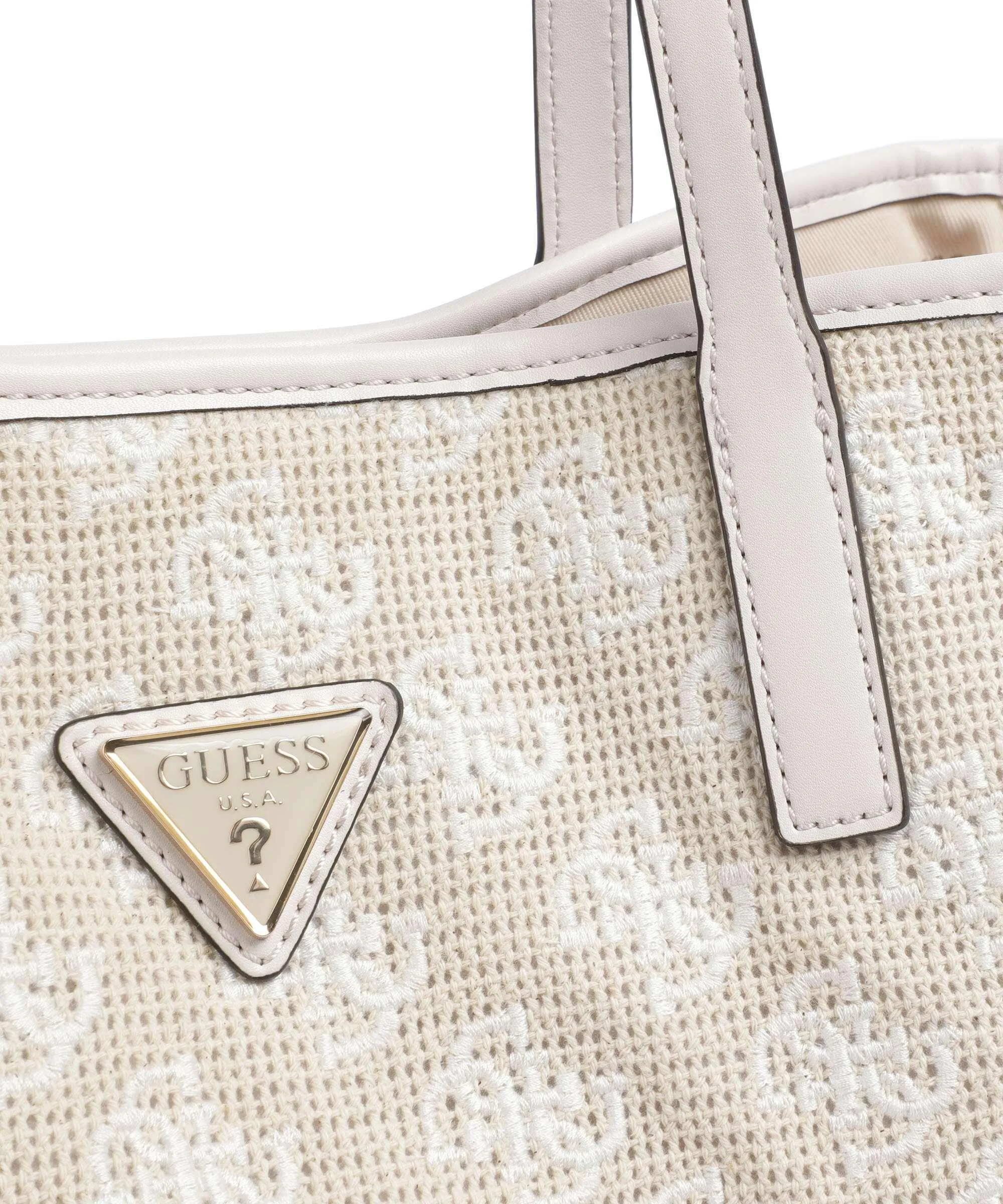  Guess Vikky Borsa shopper cotone avorio  