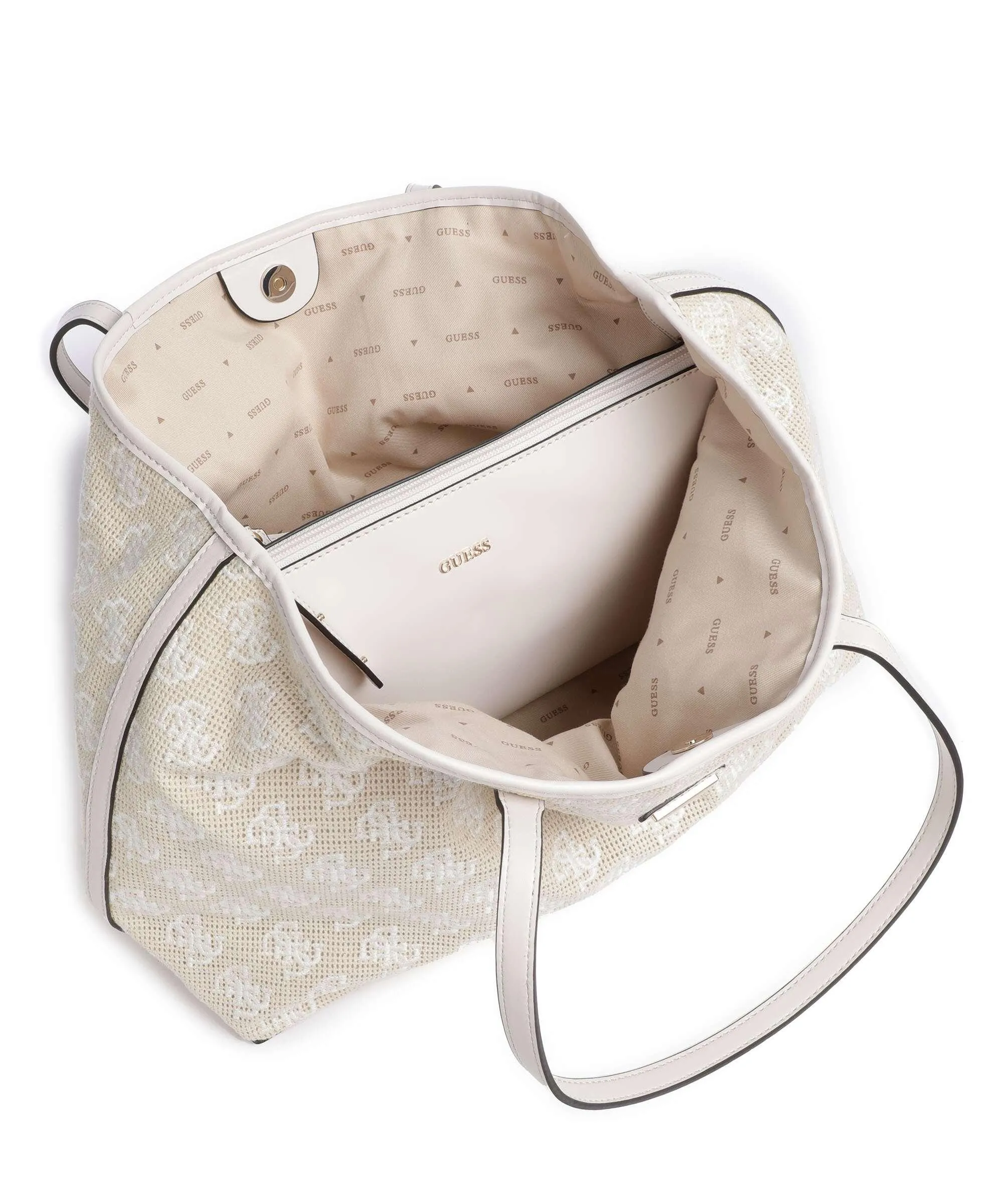  Guess Vikky Borsa shopper cotone avorio  