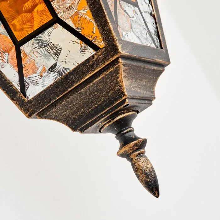 Halla Applique da esterno Antichizzato, Oro, Nero, 1-Luce