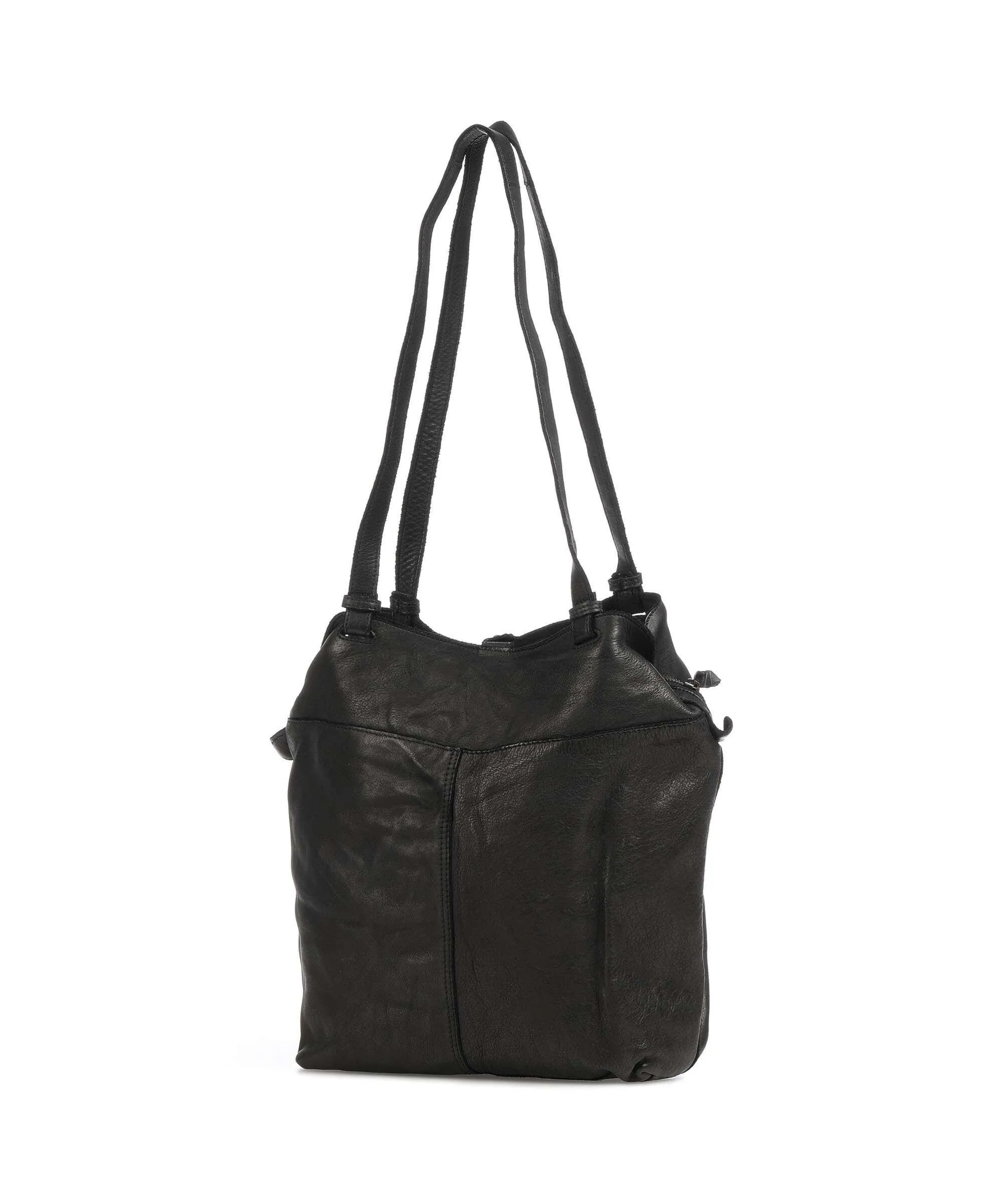  Harold's Submarine Borsa shopper pelle di vacchetta finemente grana nero  