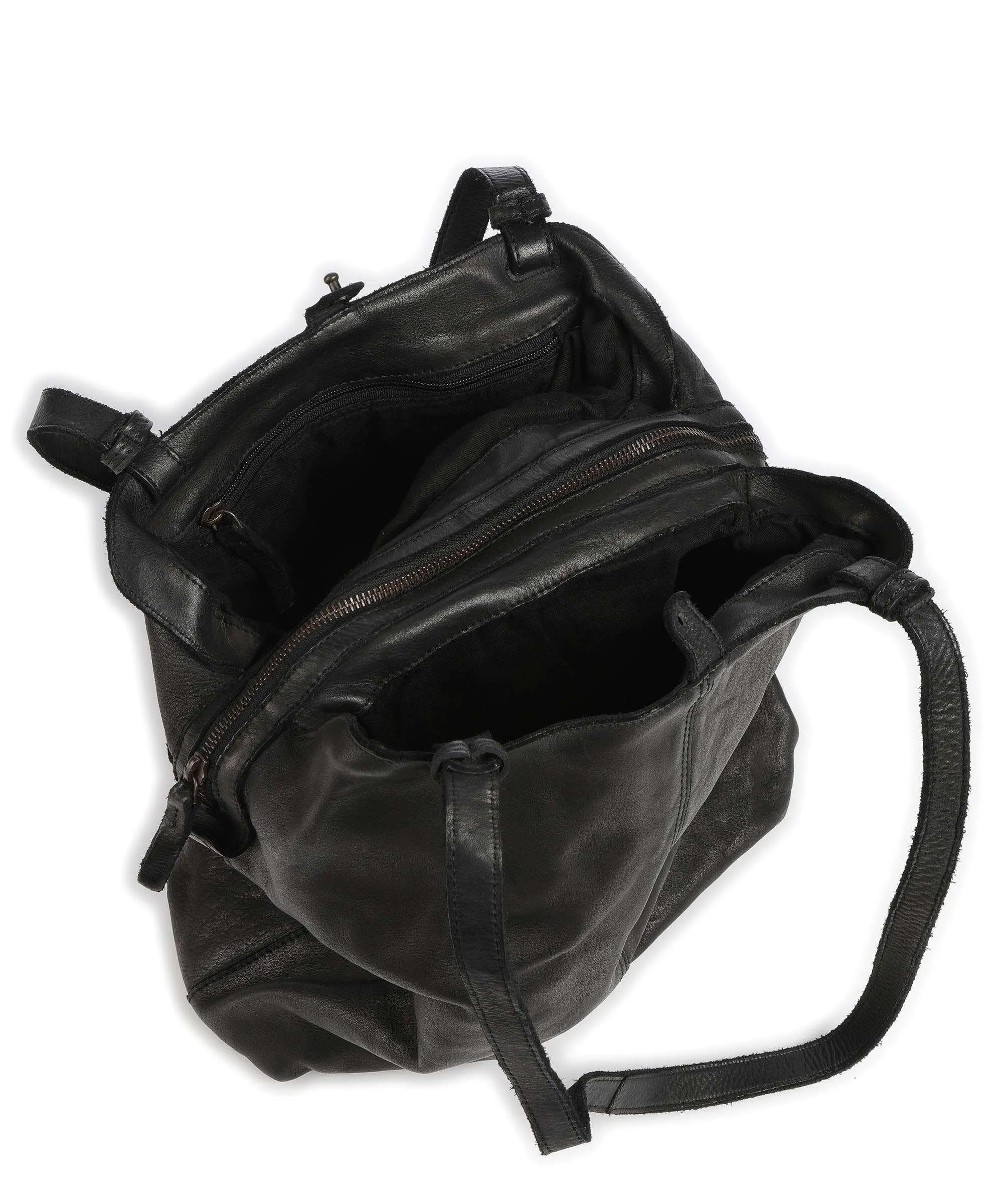 Harold's Submarine Borsa shopper pelle di vacchetta finemente grana nero  