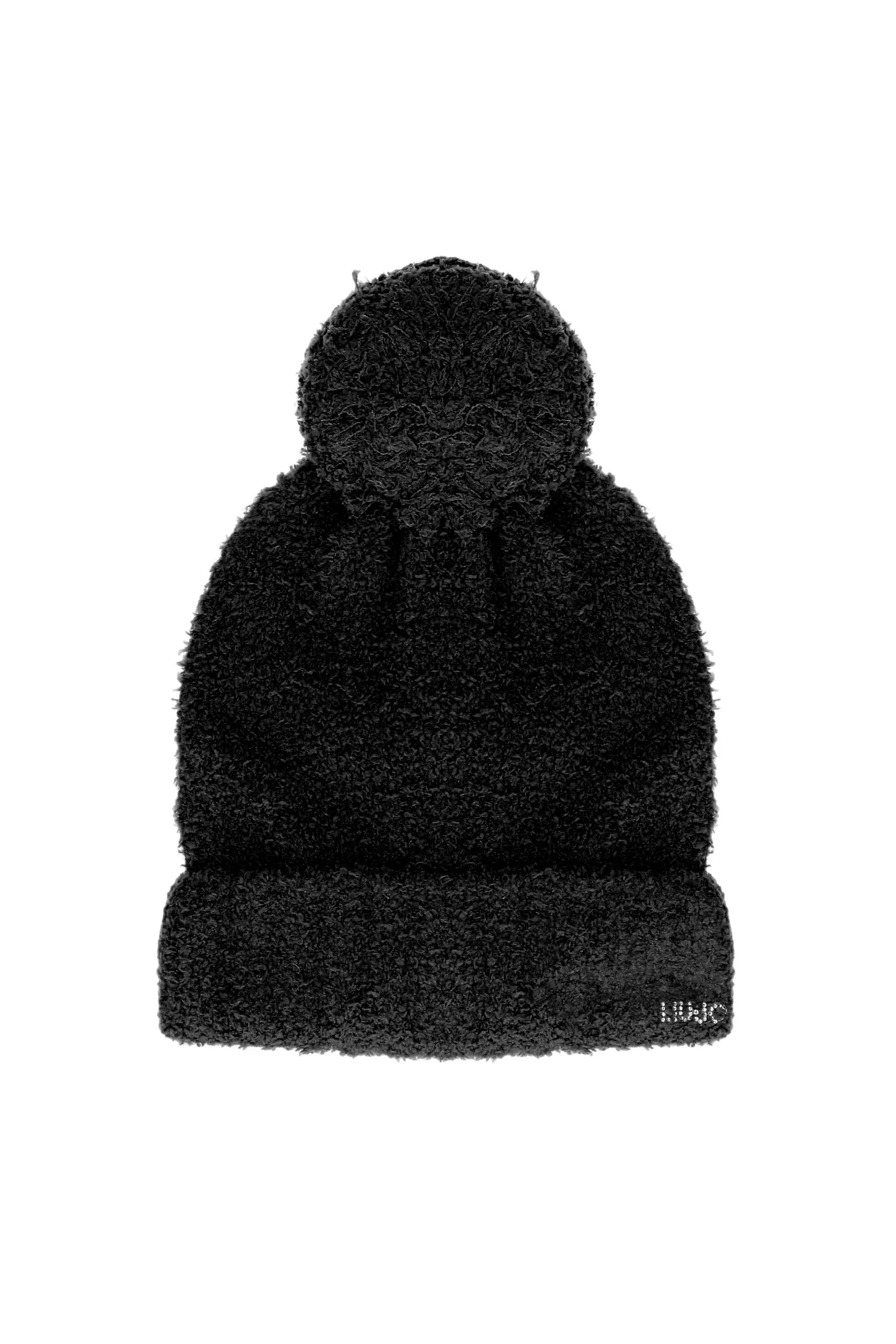 Hat with Pon Pon and Liu Jo Logo / Black