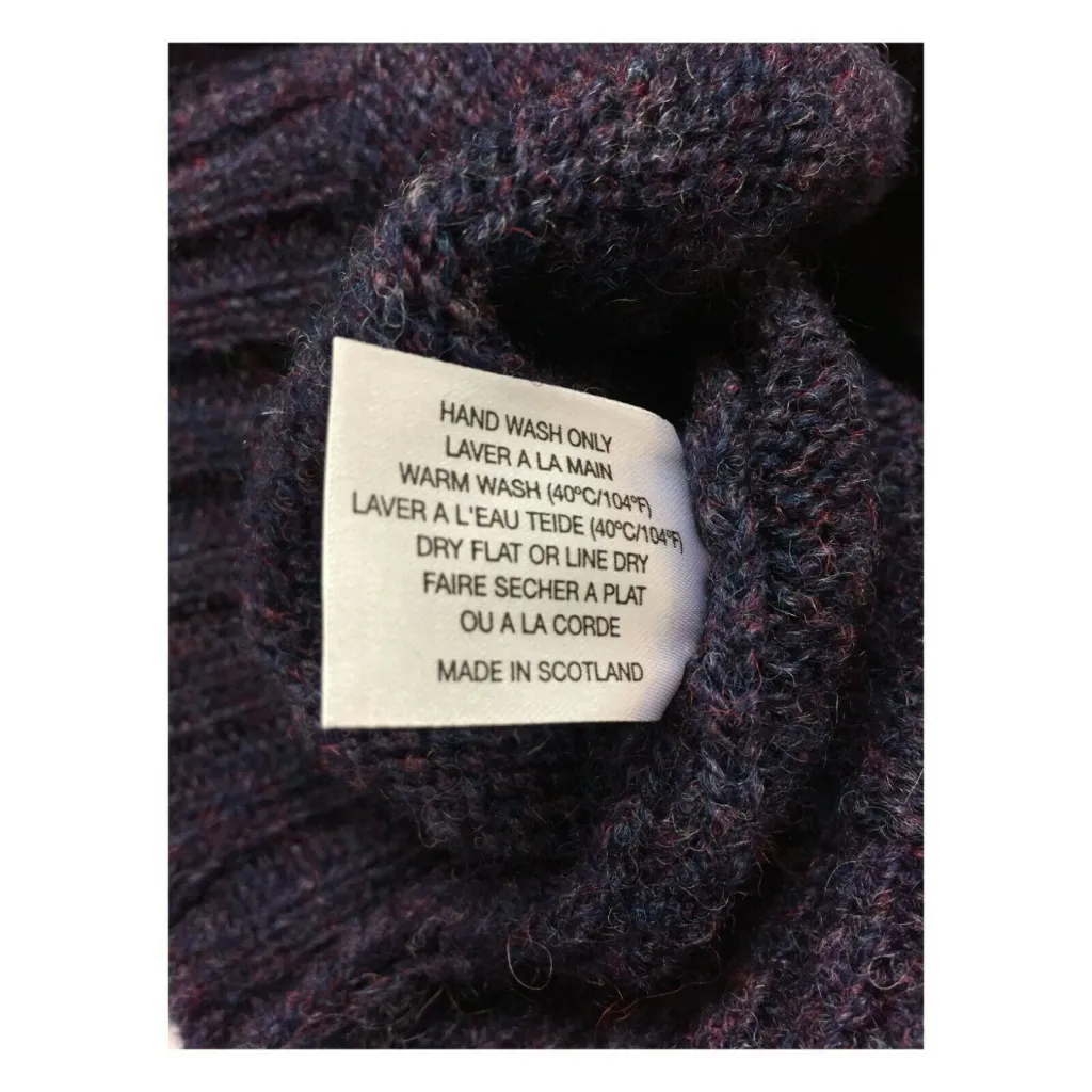HAWICO Maglia uomo girocollo mod BURNSIDE N 100% lana shetland melange MADE IN SCOTLAND