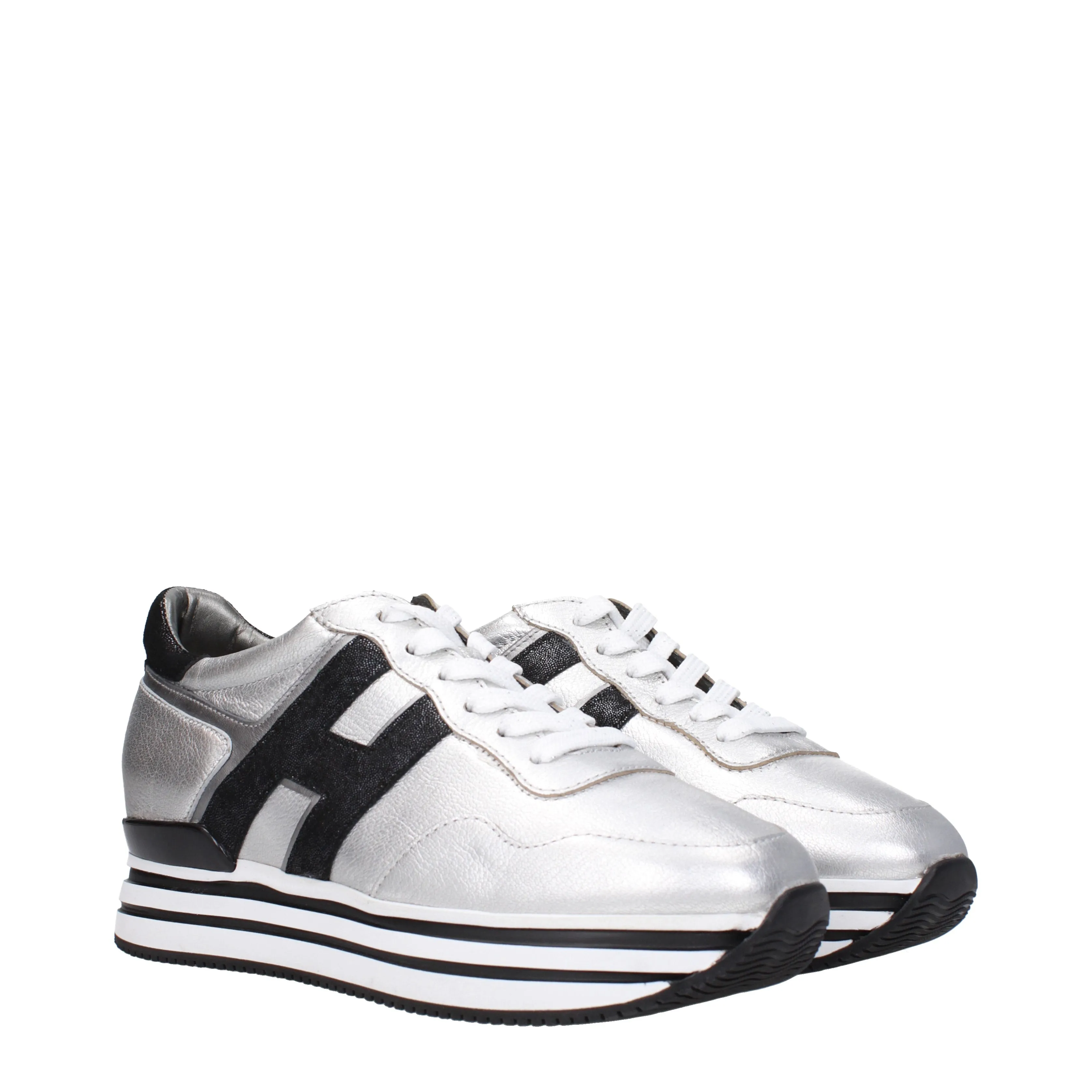 Hogan Sneakers Donna Pelle Argento