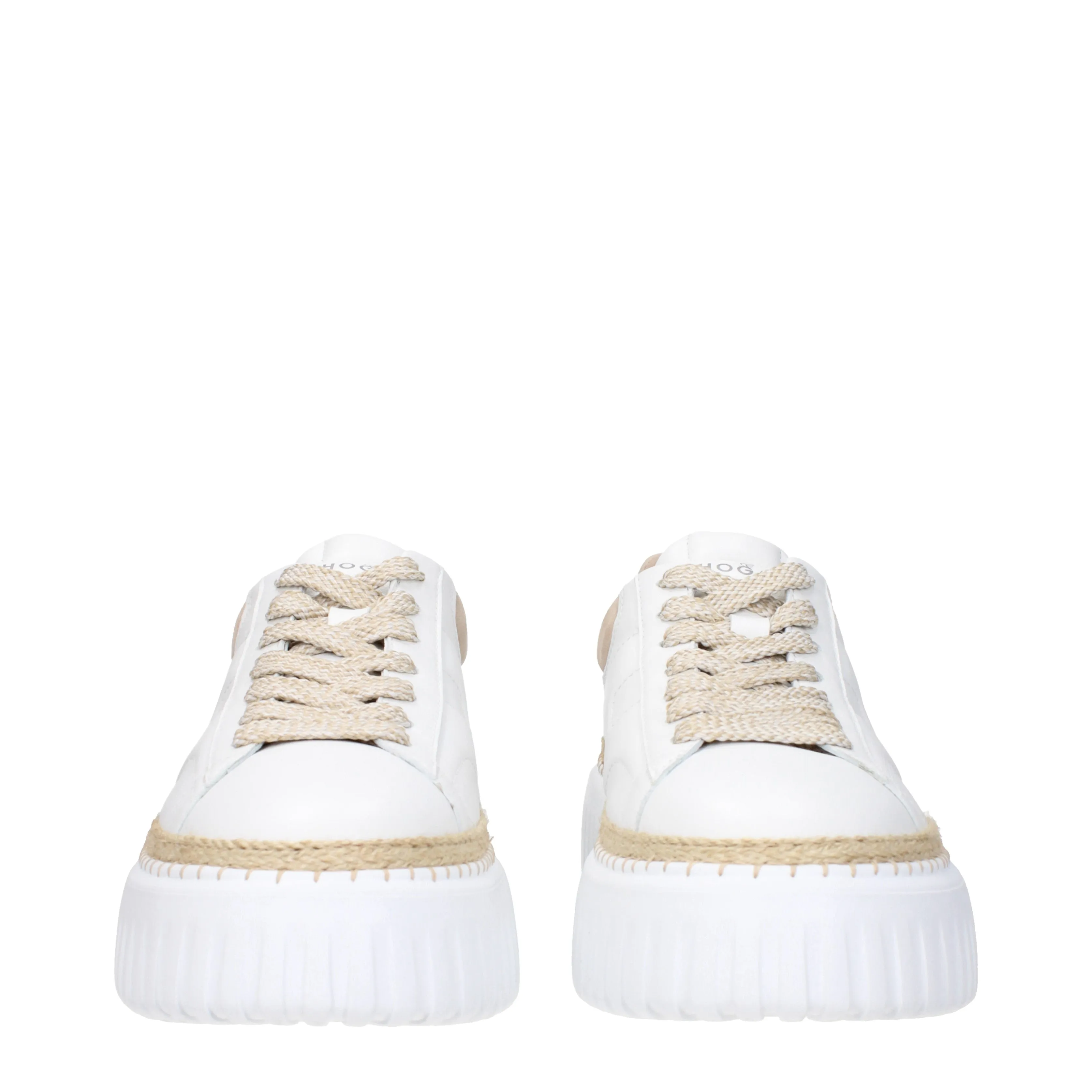 Hogan Sneakers H stripes Donna Pelle Bianco/Avorio