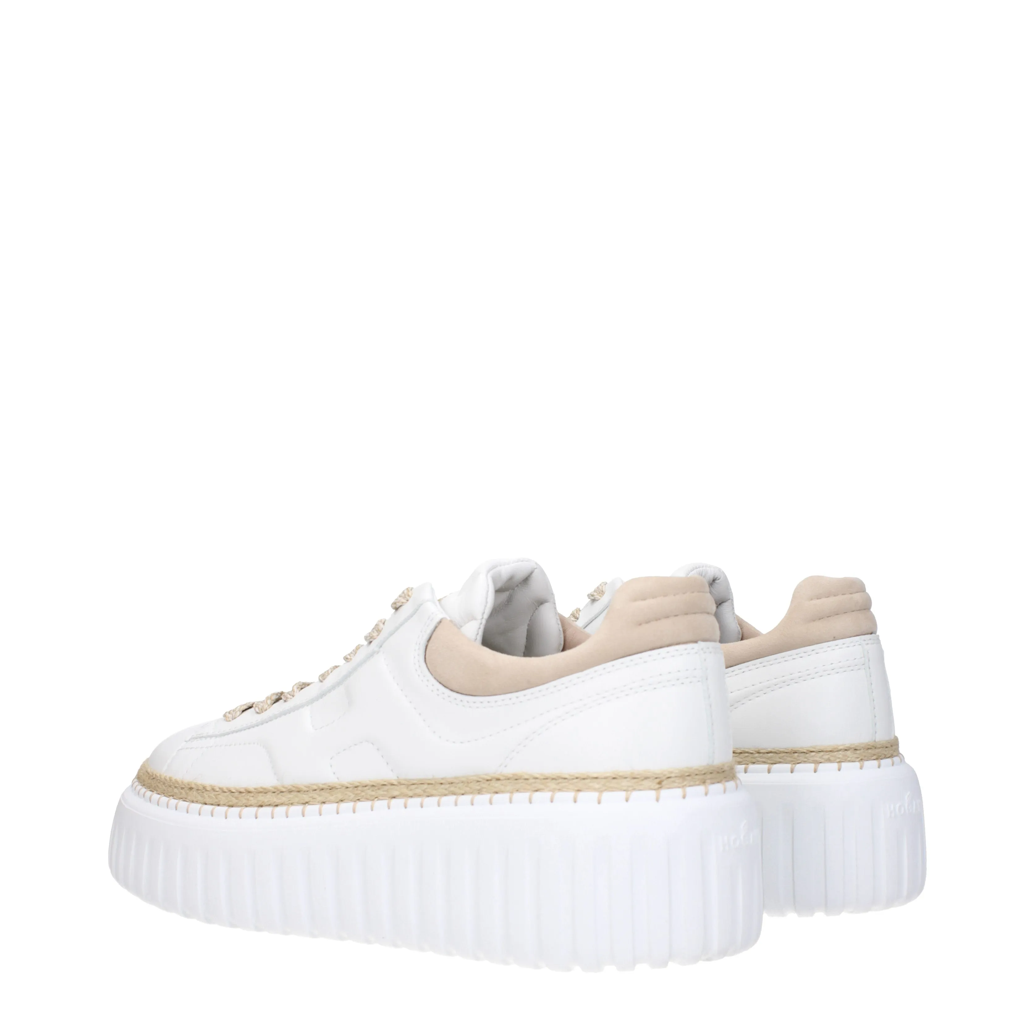 Hogan Sneakers H stripes Donna Pelle Bianco/Avorio