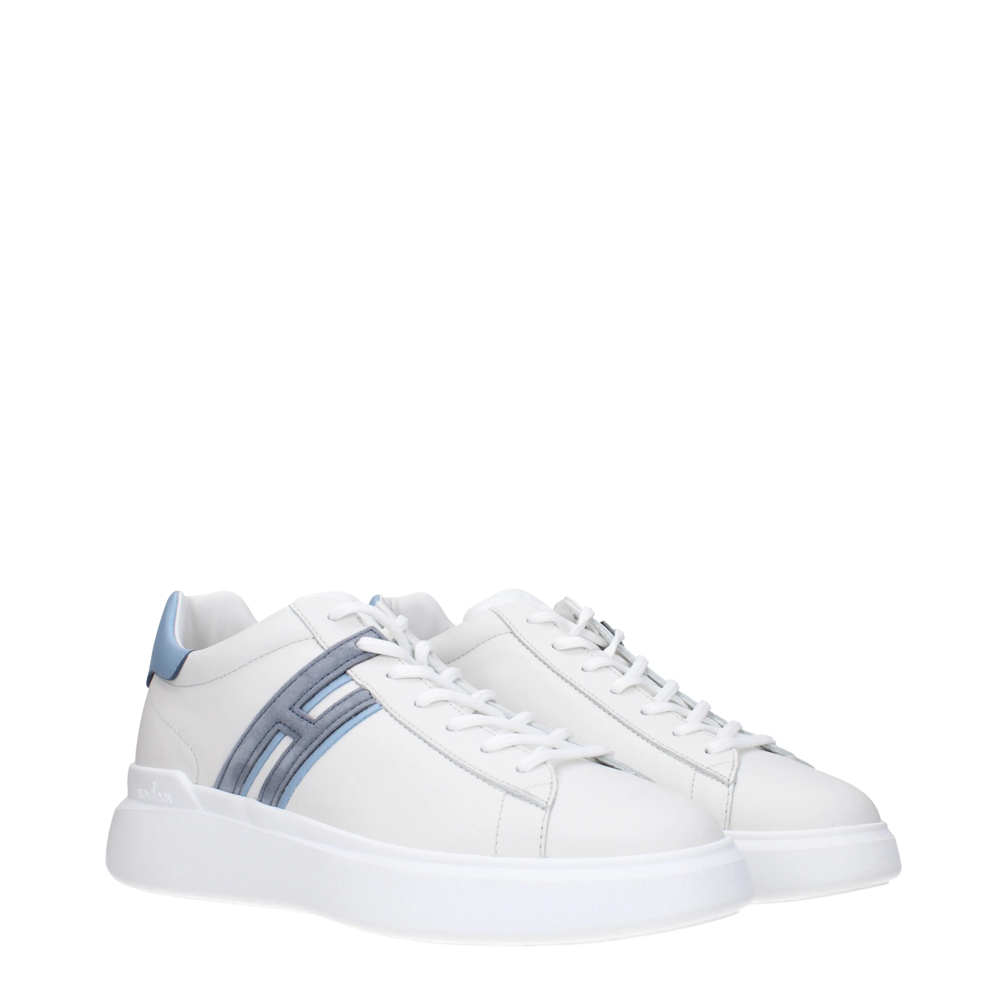 Hogan Sneakers H580 memory foam Uomo Pelle Bianco/Fiordaliso