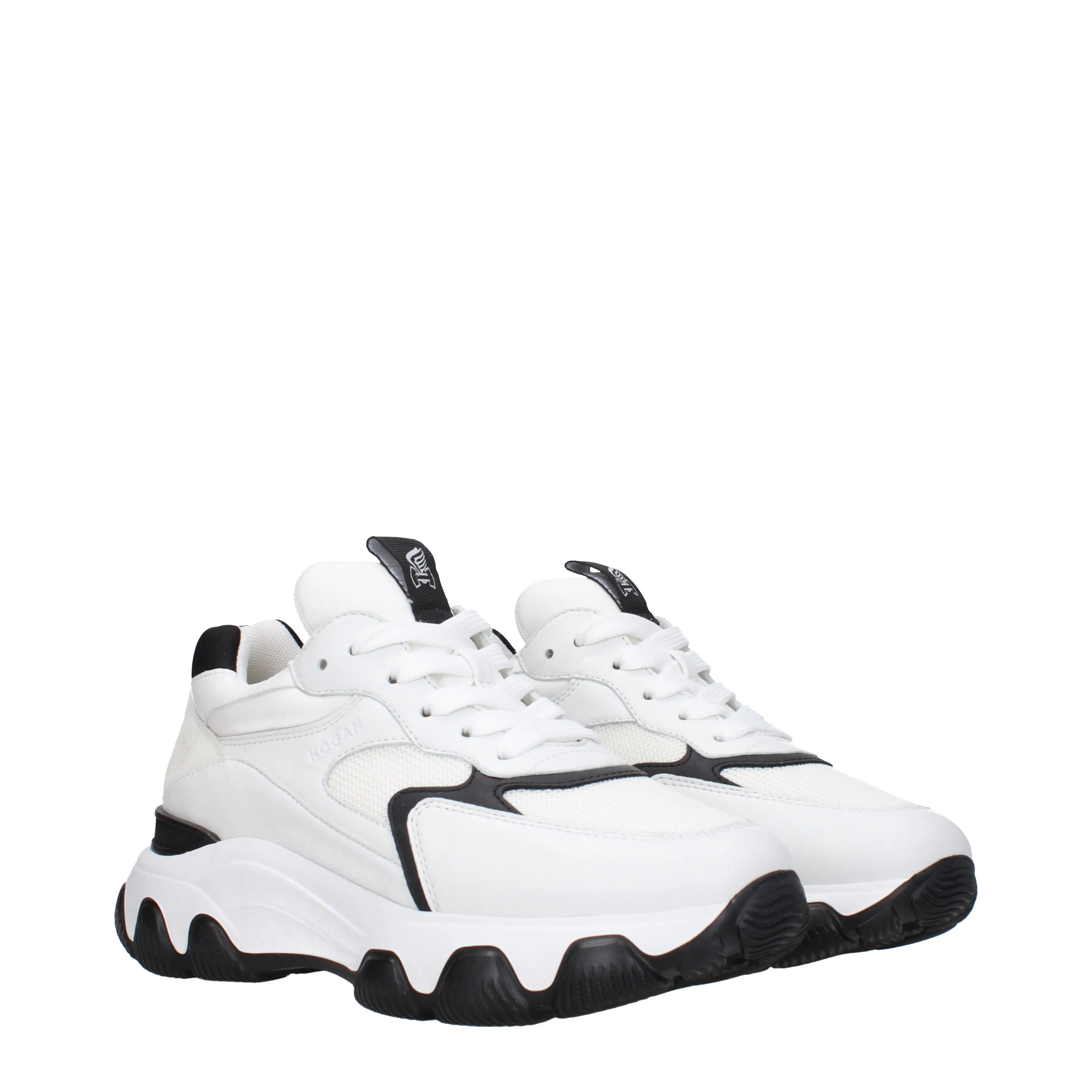 Hogan Sneakers Hyperactive Donna Pelle Bianco/Nero