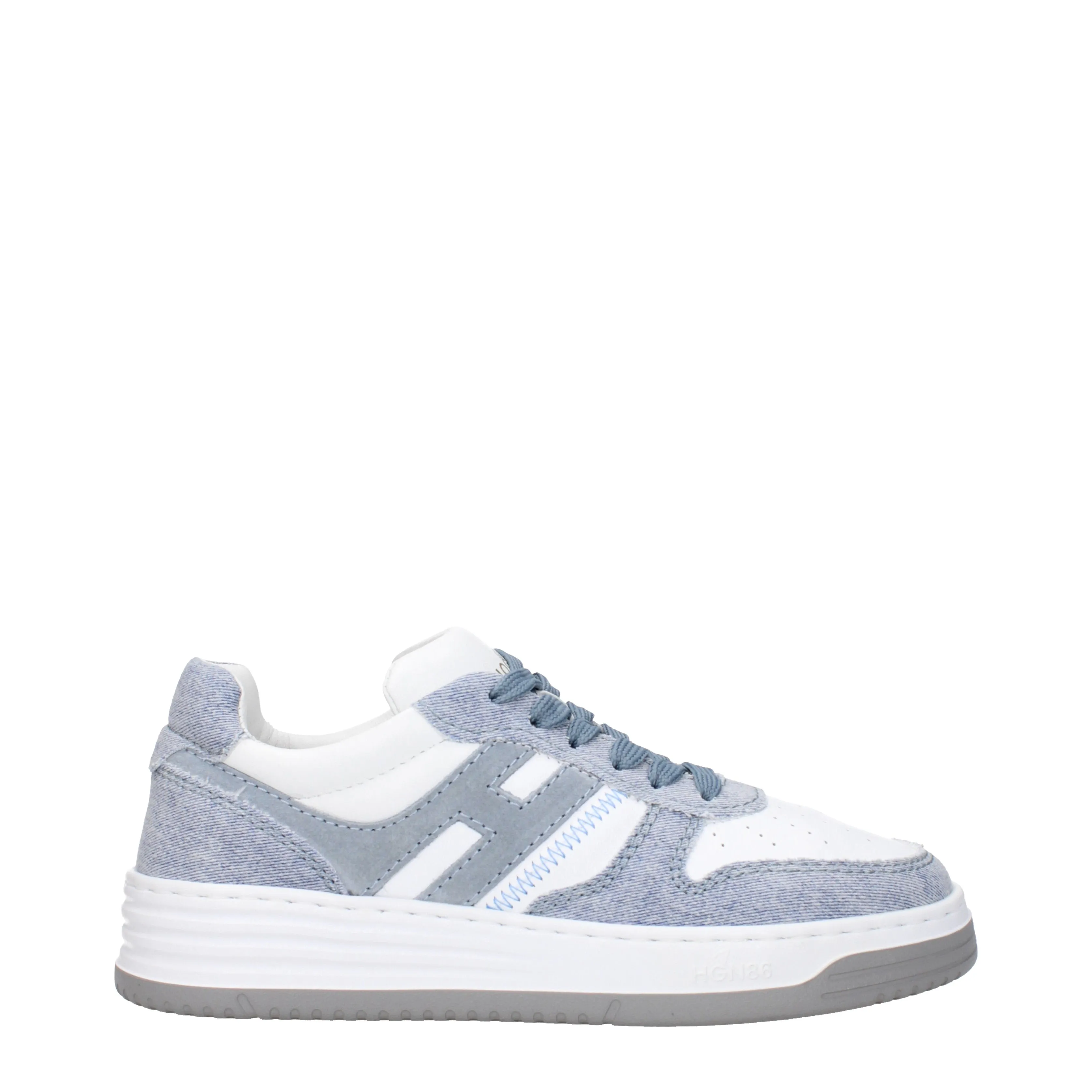 Hogan Sneakers Memory foam Donna Pelle Celeste/Bianco