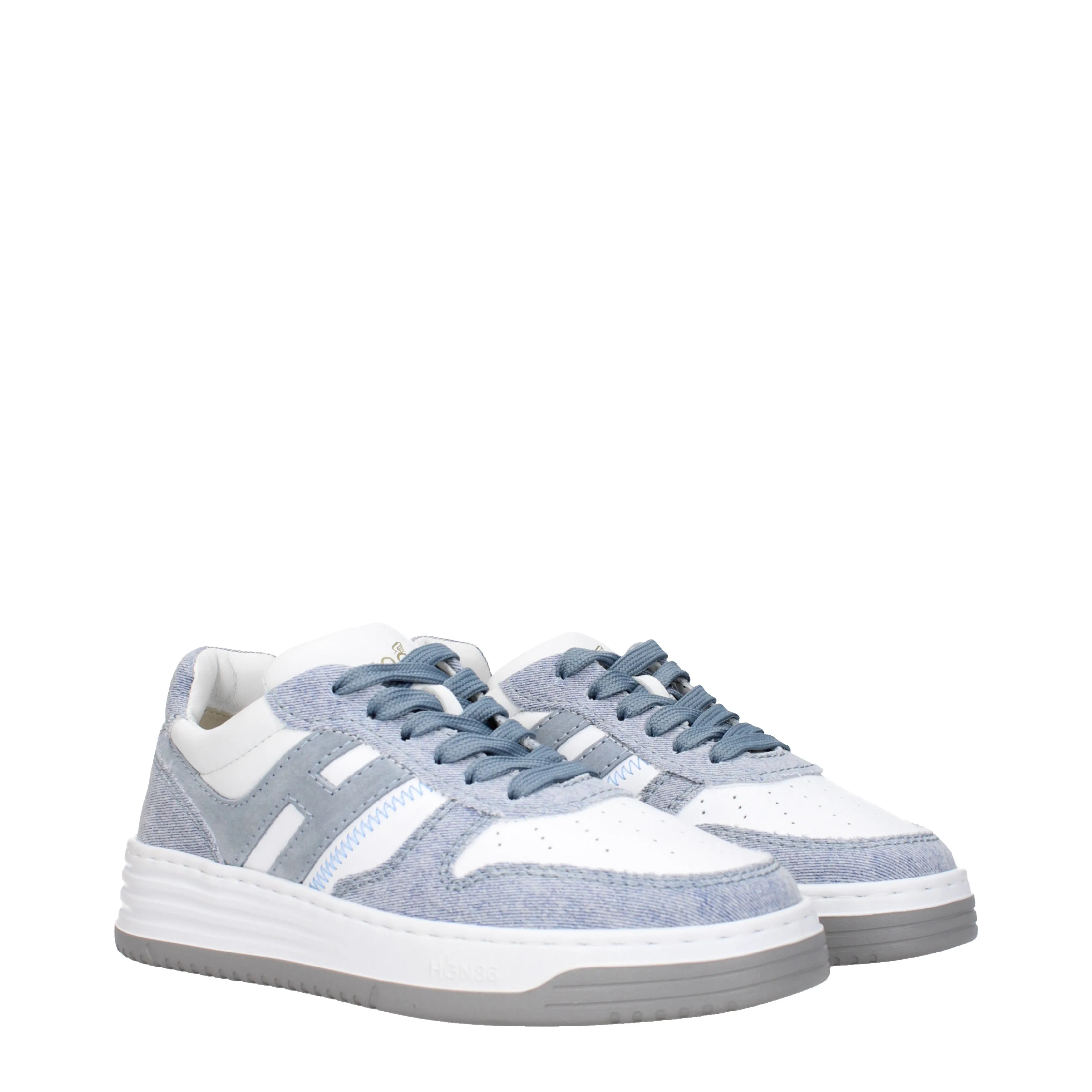 Hogan Sneakers Memory foam Donna Pelle Celeste/Bianco