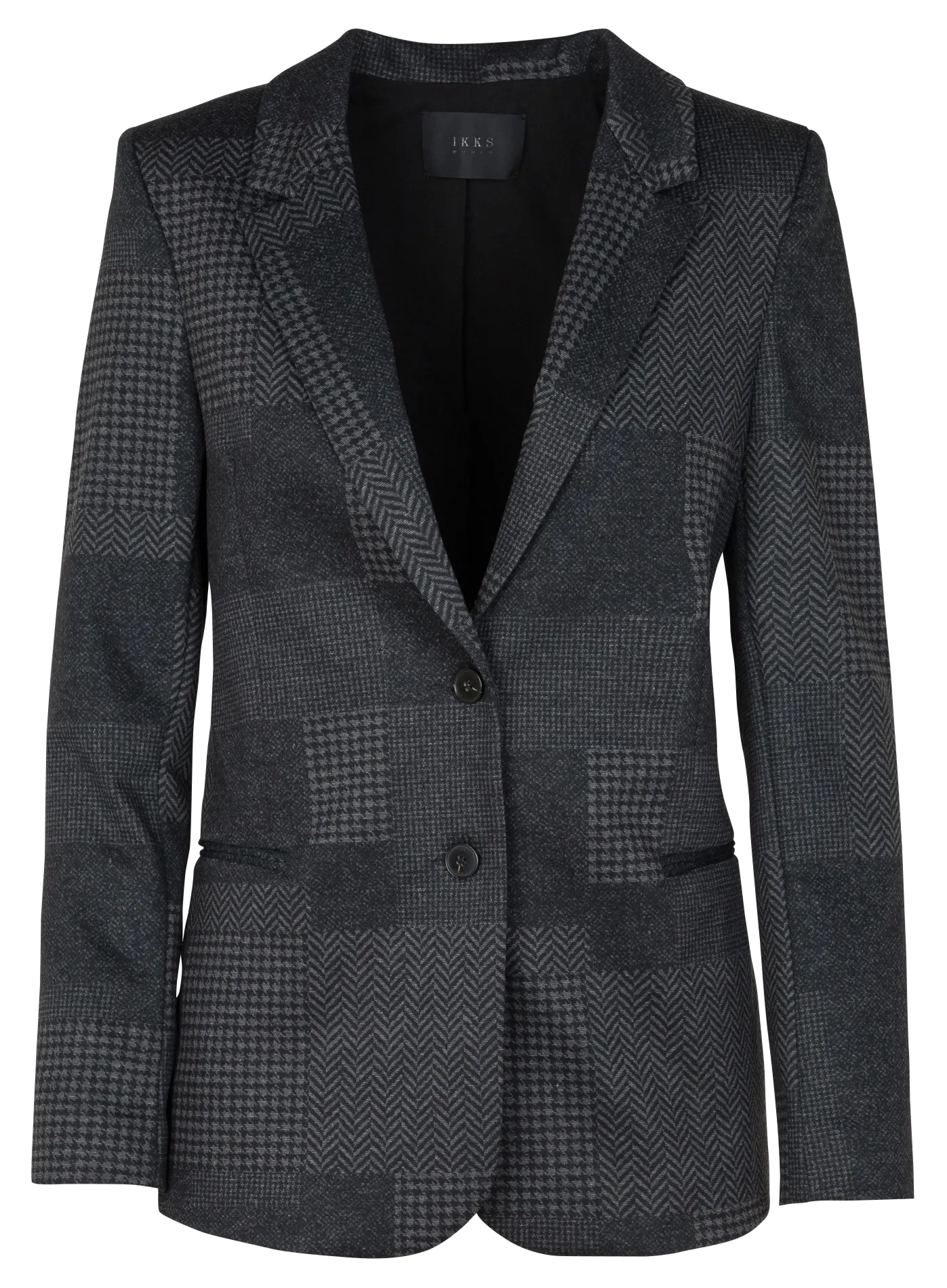  IKKS   Giacca tailleur taglio dritto stampata | Grigio