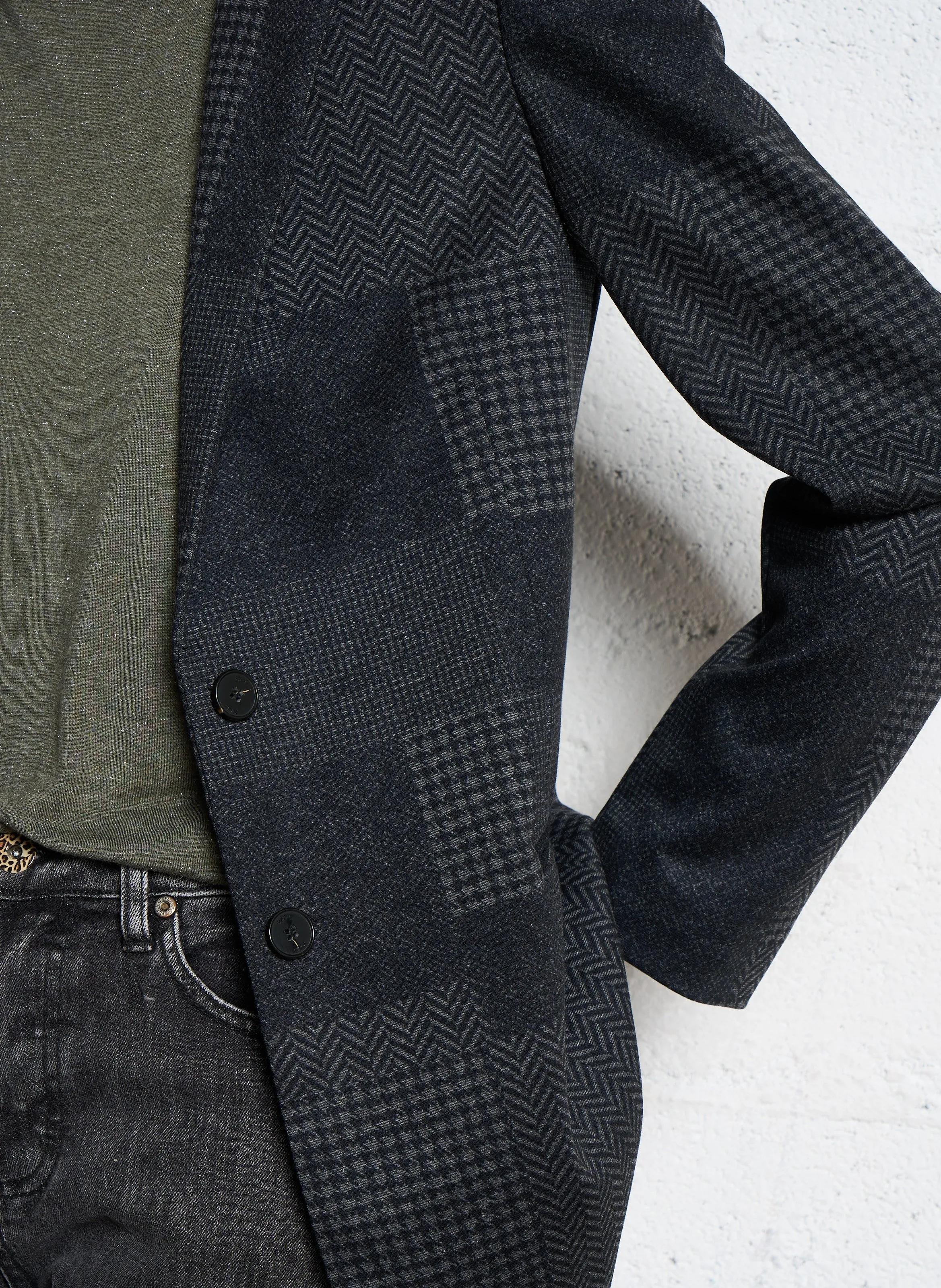  IKKS   Giacca tailleur taglio dritto stampata | Grigio