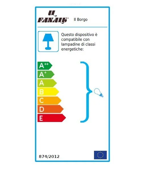 Il Fanale Il Borgo 244.05 Lampada Parete Esterno 2 Colori