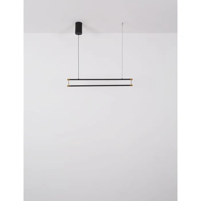 Illuminazione Globo Lighting Kayson Lampadario a sospensione LED Nero, 1-Luce