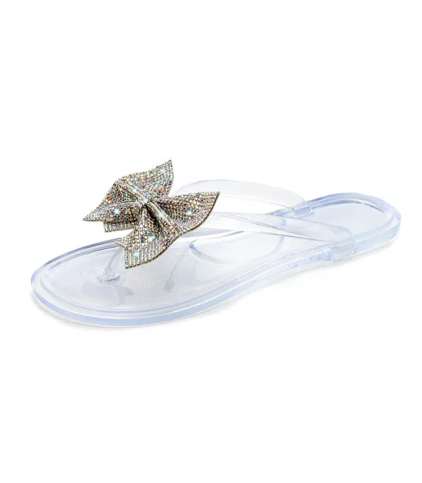 Infradito strass bow