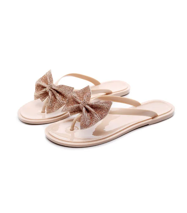 Infradito strass bow