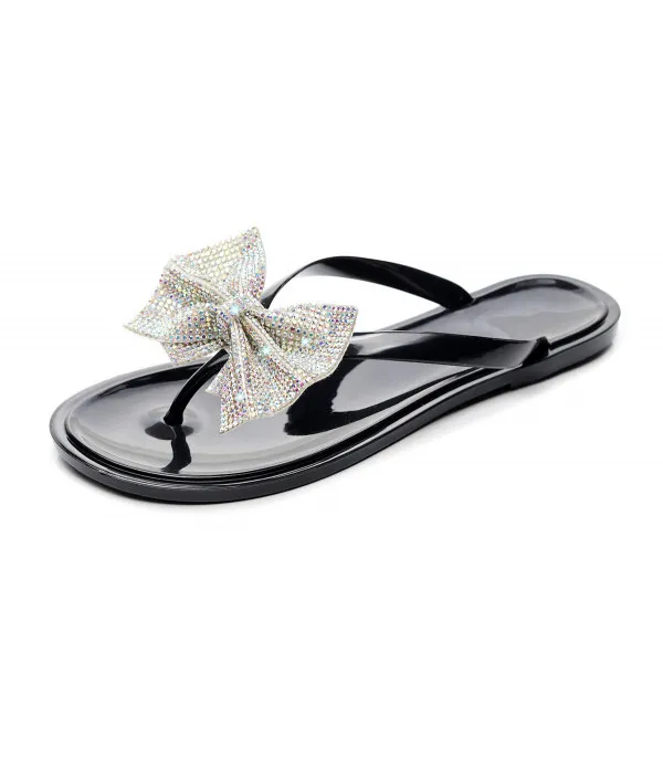Infradito strass bow