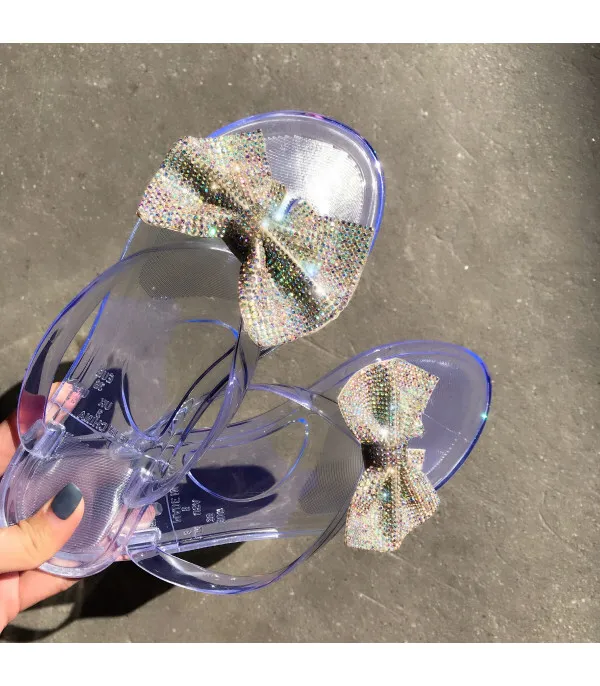 Infradito strass bow