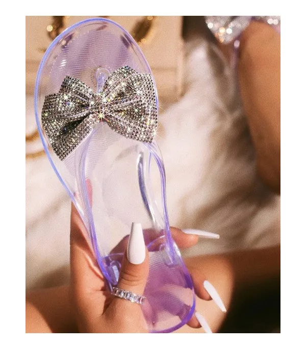 Infradito strass bow
