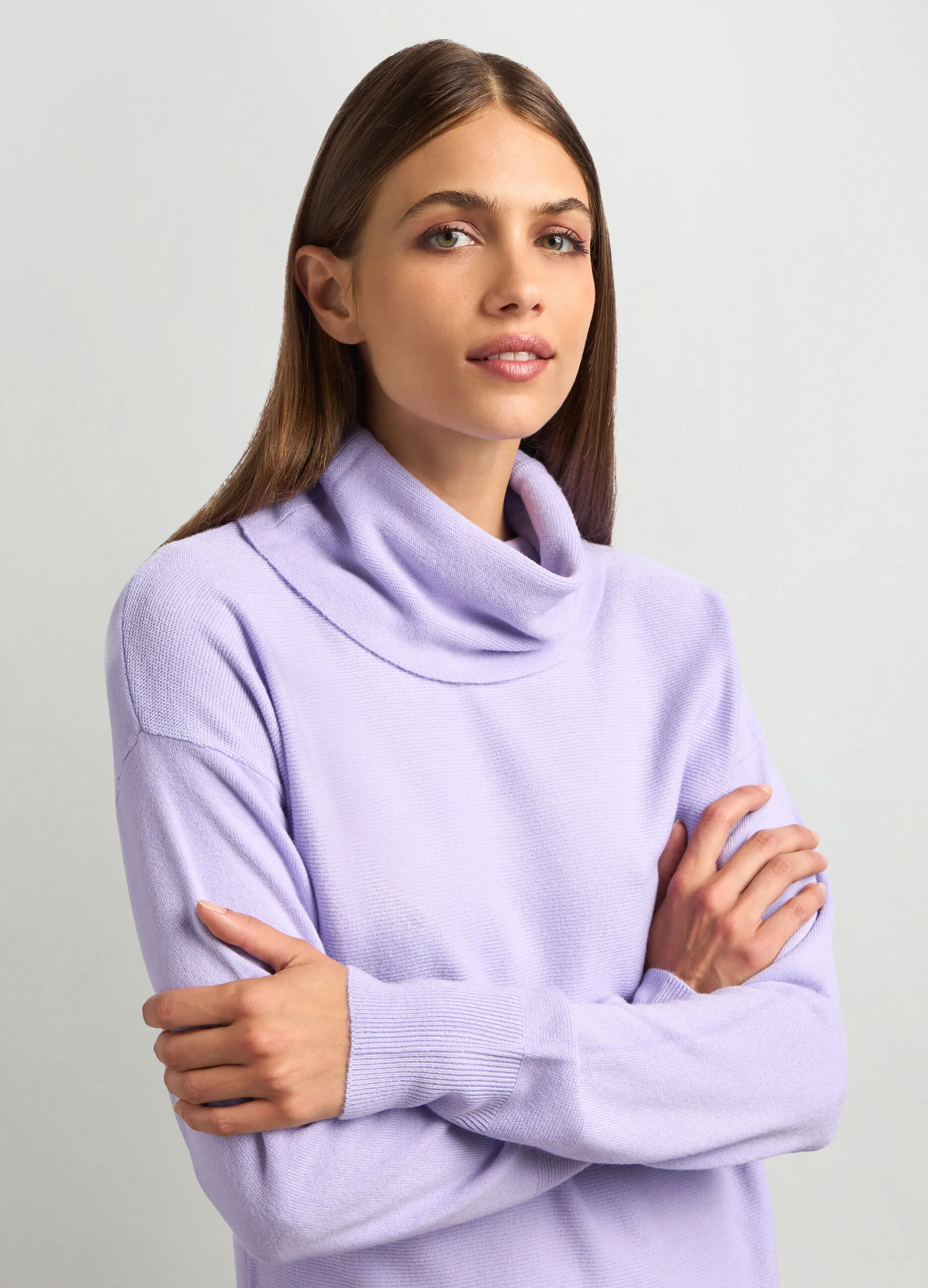 IWIE  Pullover tricot a collo alto donna