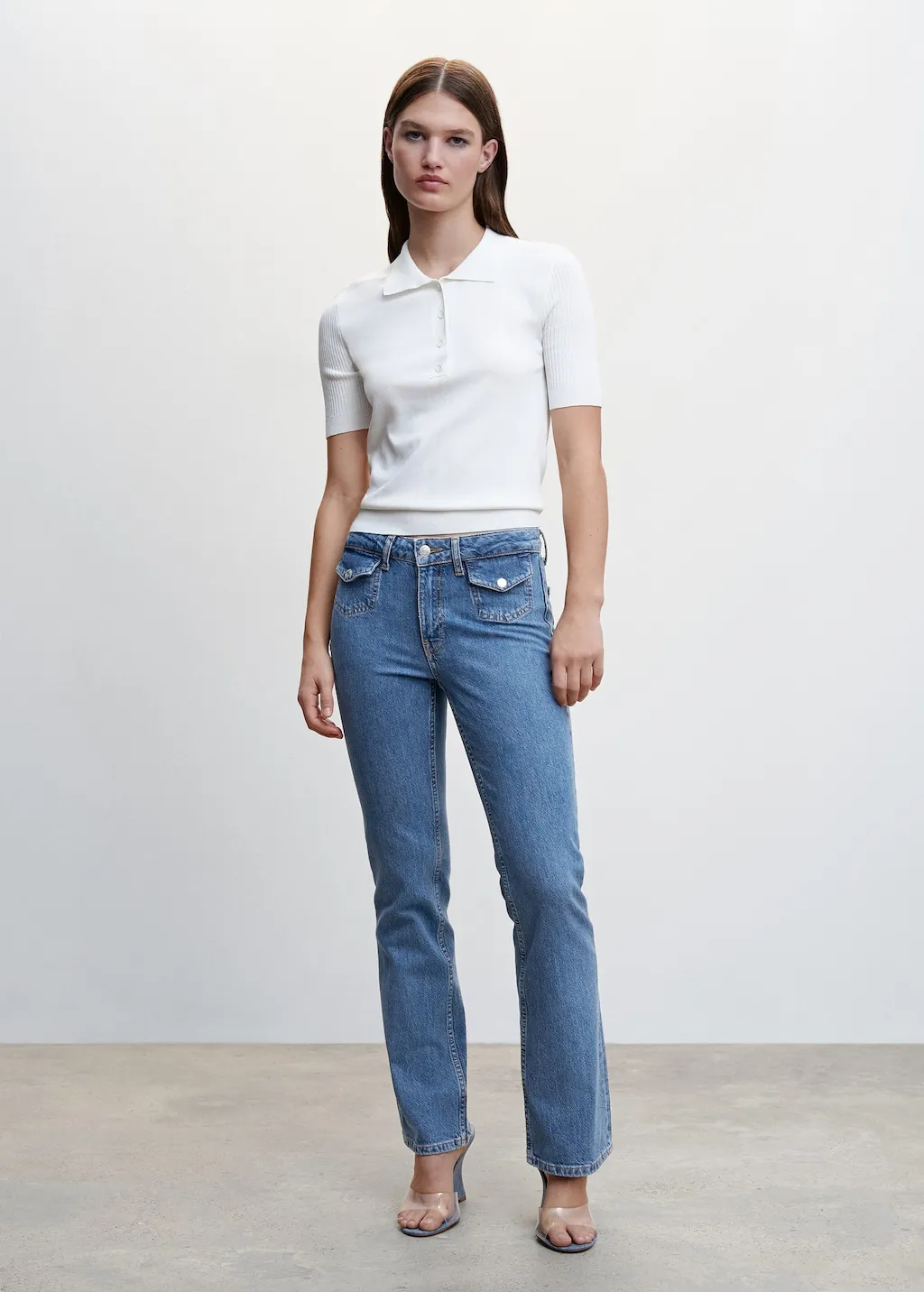 Jeans flare tasche