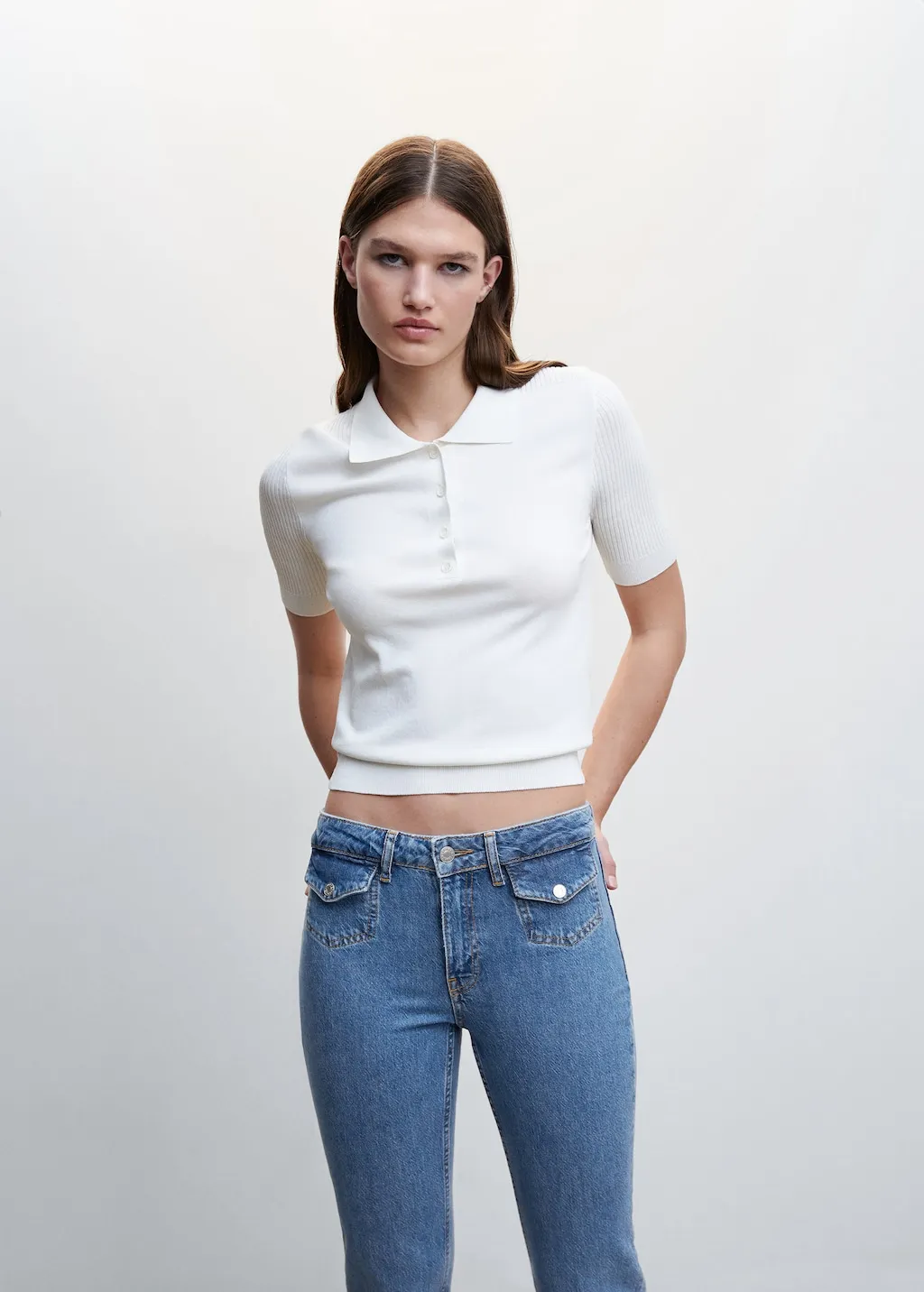 Jeans flare tasche
