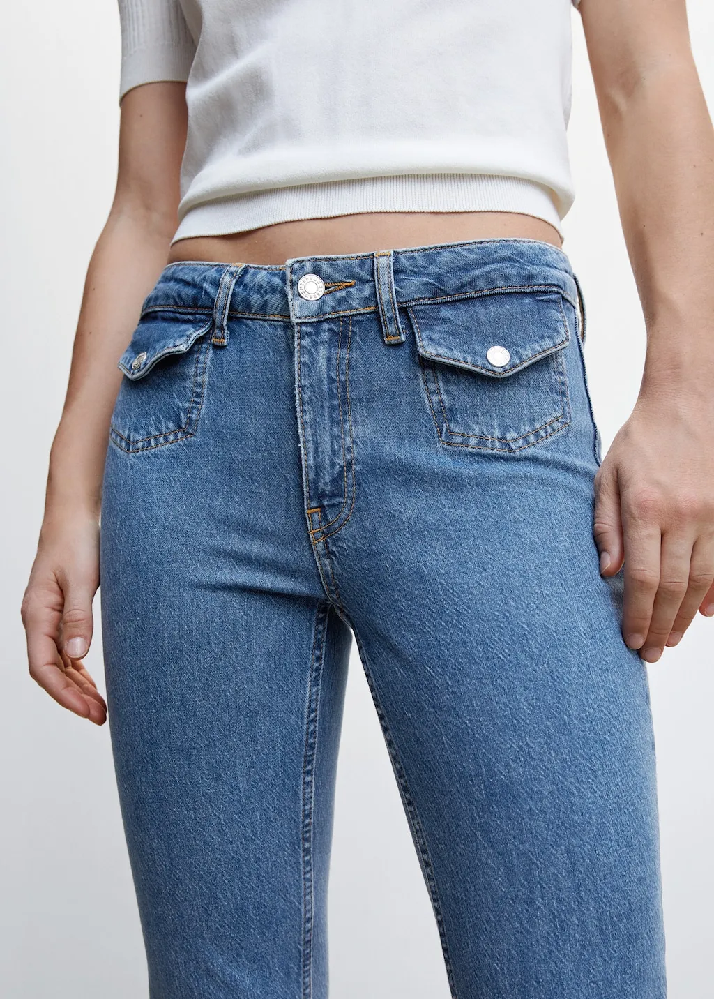 Jeans flare tasche